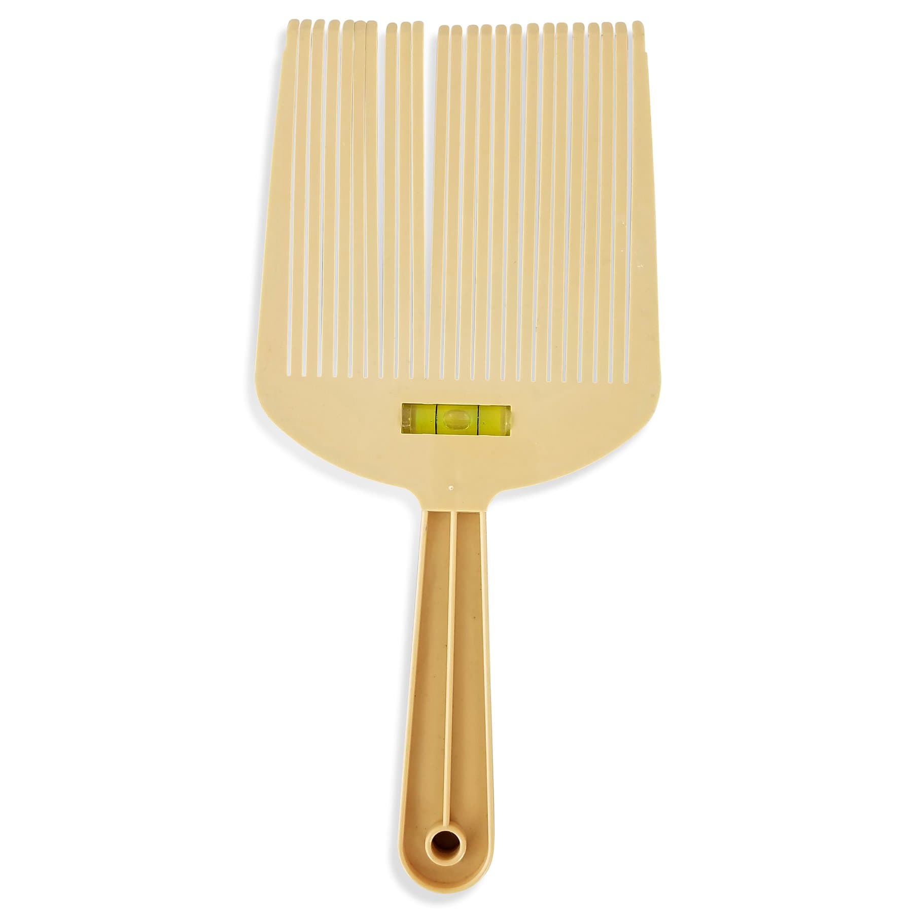 Flat Top Guide Comb With Liquid Bubble Level Flattop Hair Flattopper Beige