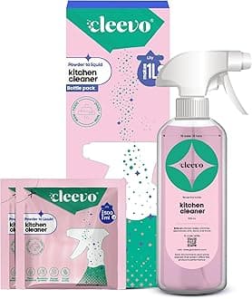 Kitchen Cleaner Spray- 1L Bottle Pack | Natural Plant-Based Cleaning Spray for Tough Stains, Gas Stove, Countertop, Chimney | Grease & Grime Remover | All-in-One Kitchen Surface Cleaner