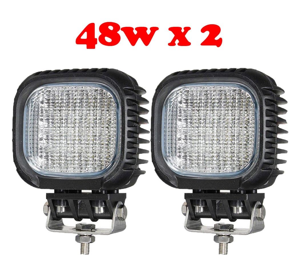 Tan LED 48 W Spot LED car Spotlight LED Work Lights Daytime Lights Field Lights Powered by SUV UTV ATV Headlights 2PC