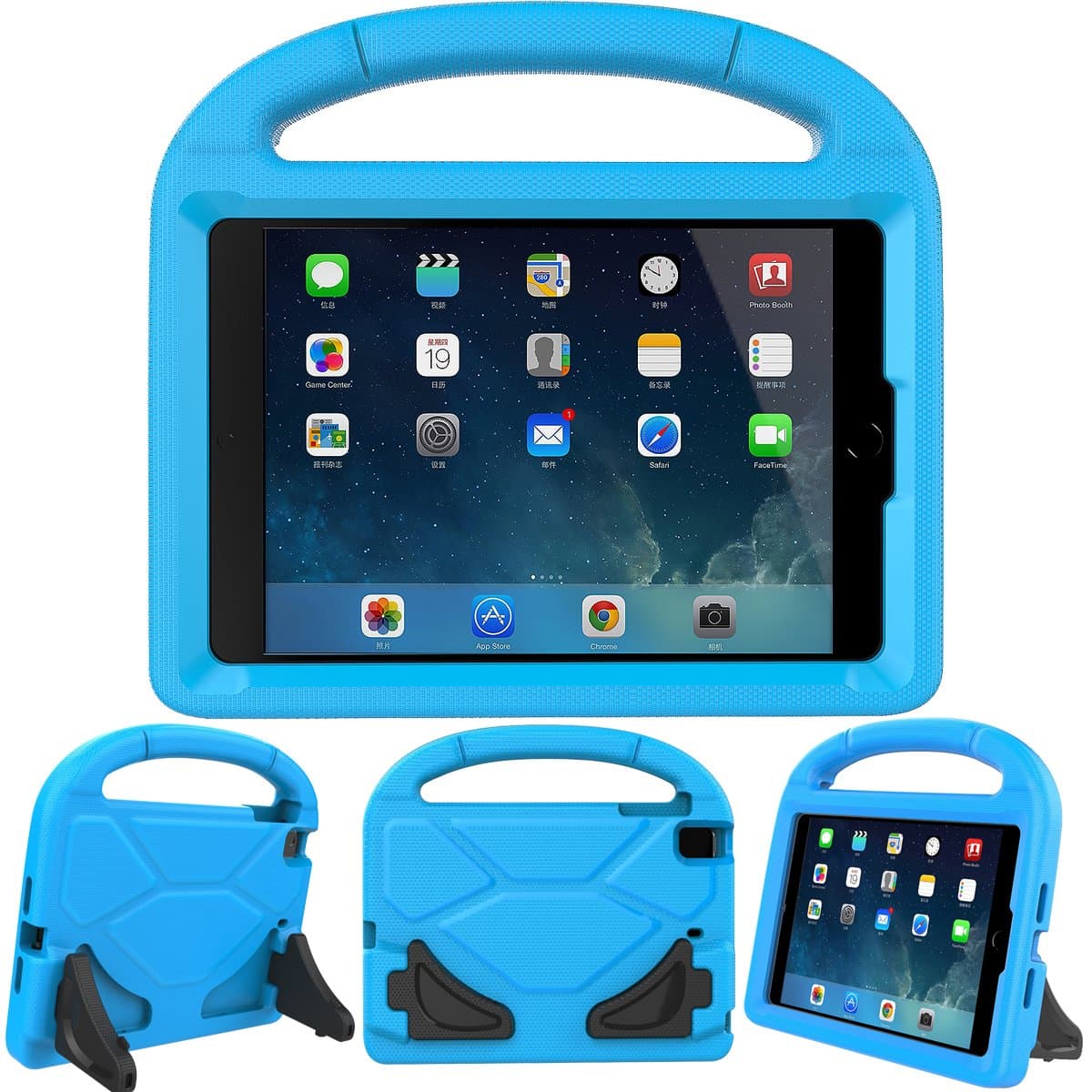 NICEKER Apple iPad Mini 1 2 3 4 5 Kids Case - Light Weight Shock Proof Handle Friendly Convertible Stand Kids Case for iPad Mini, iPad Mini 5, iPad Mini 4, iPad Mini 3rd Generation, iPad Mini 2 Tablet - Blue