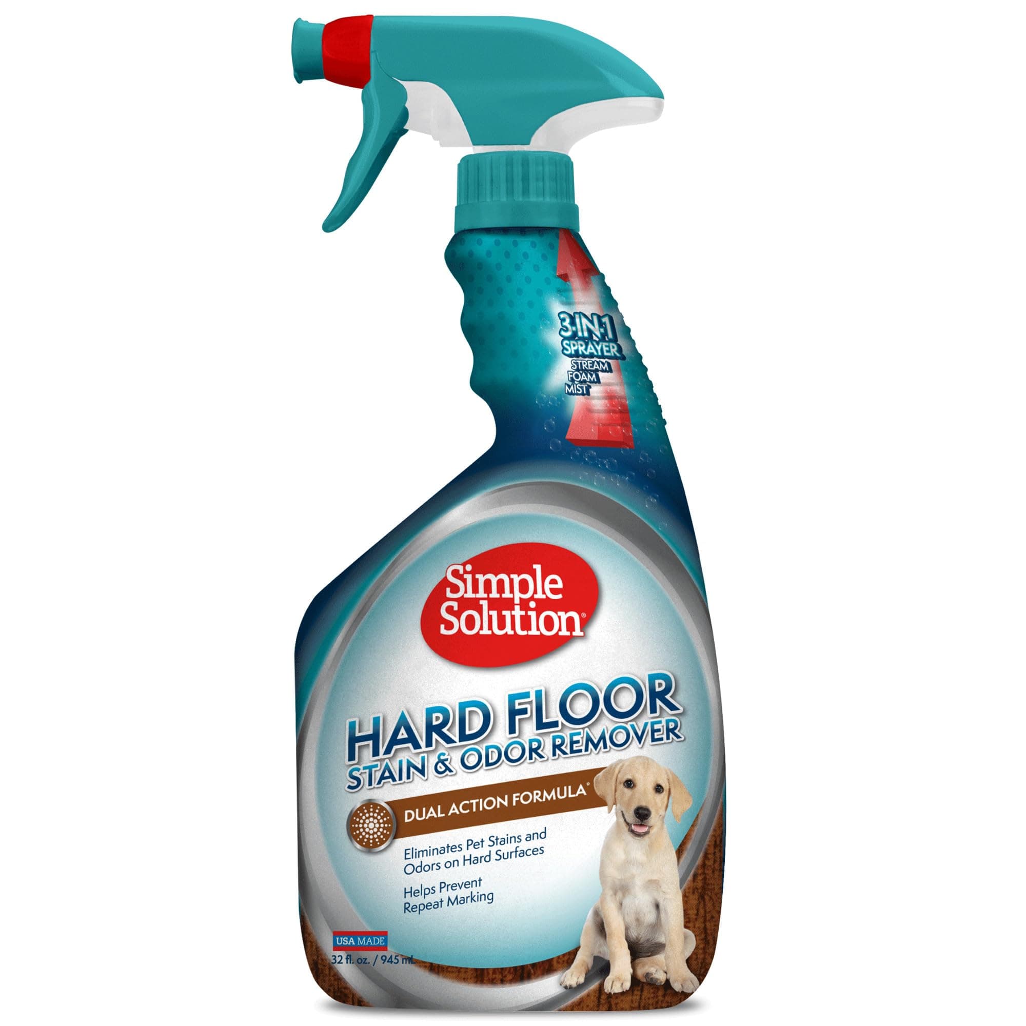 Simple Solution Hardfloor Pet Stain & Odor Remover, 32 oz, USA Made