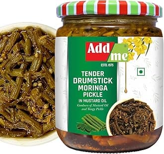 Add me Add Me Homemade Tender Drumstick Moringa Pickle in Mustard Oil 500g sehjan ka achar 500gm Glass Pack