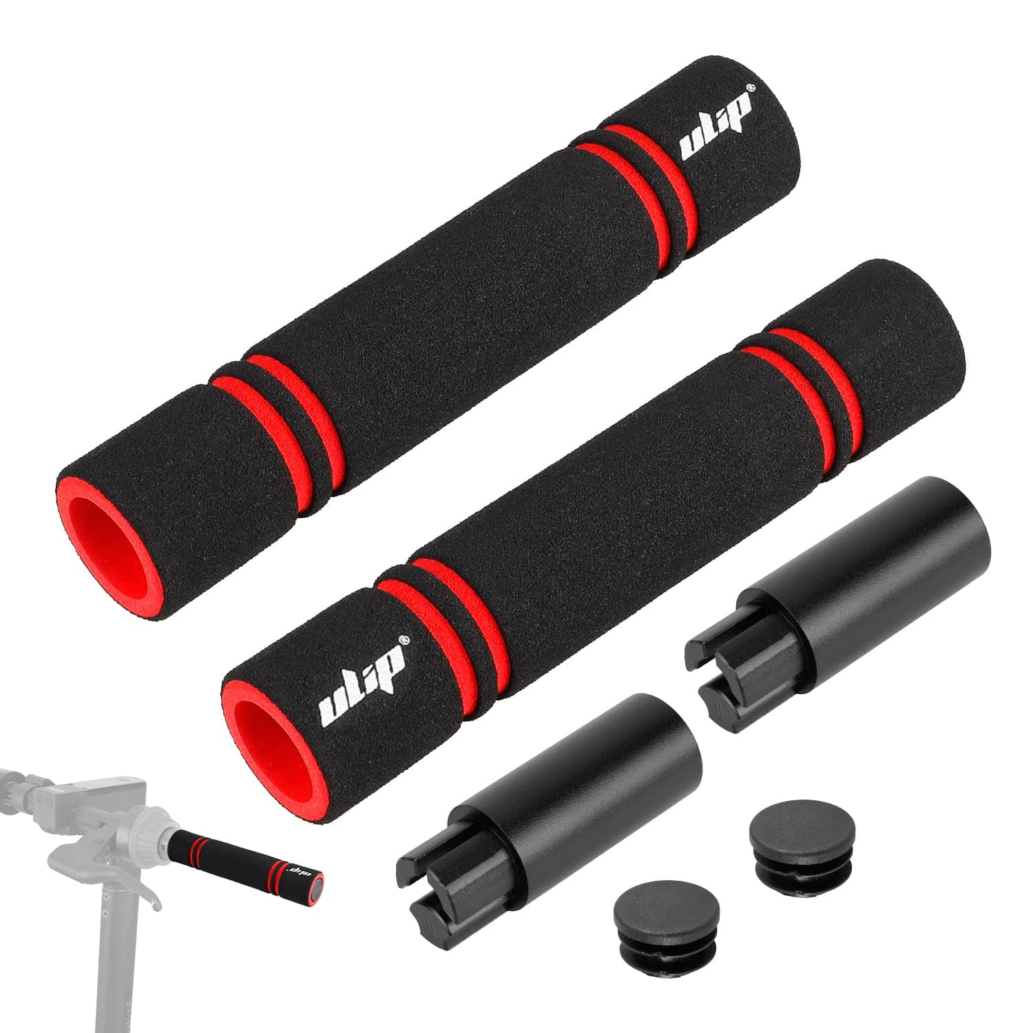 ulip E-Scooter Handlebar Grips Handlebar Extender Kit for Segway Ninebot Max G30 G30LP G30E F30 F20 F25 F40 Holding Dashboard Phones and Rear View Mirrors