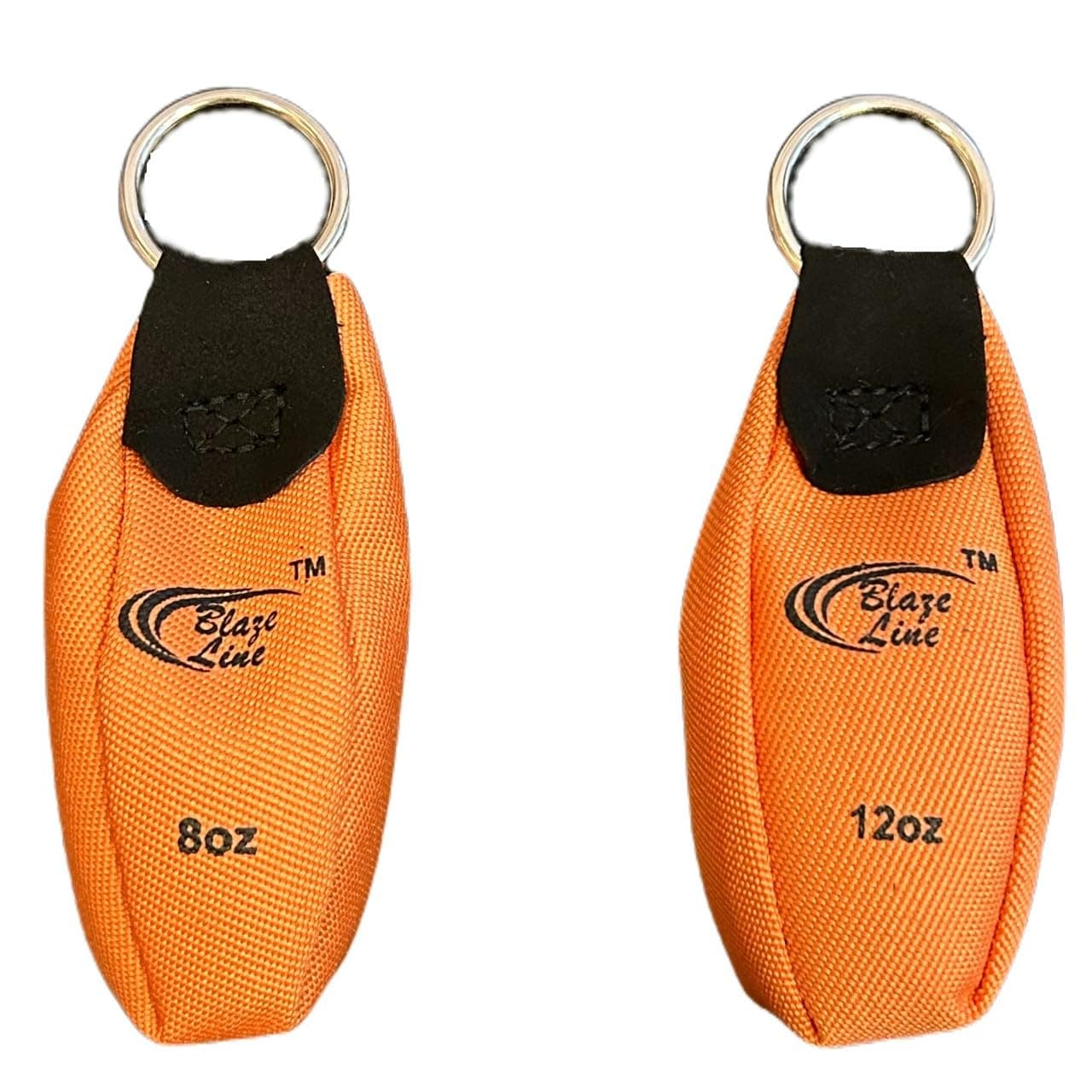 Blaze Line Arborist Throw Weight Pouch Bag 2-Pack Set (8 OZ and 12 OZ)- Outdoor Sports Arborist Tree Climbing Rope Climbing Tree Work Gear (Bright Orange)