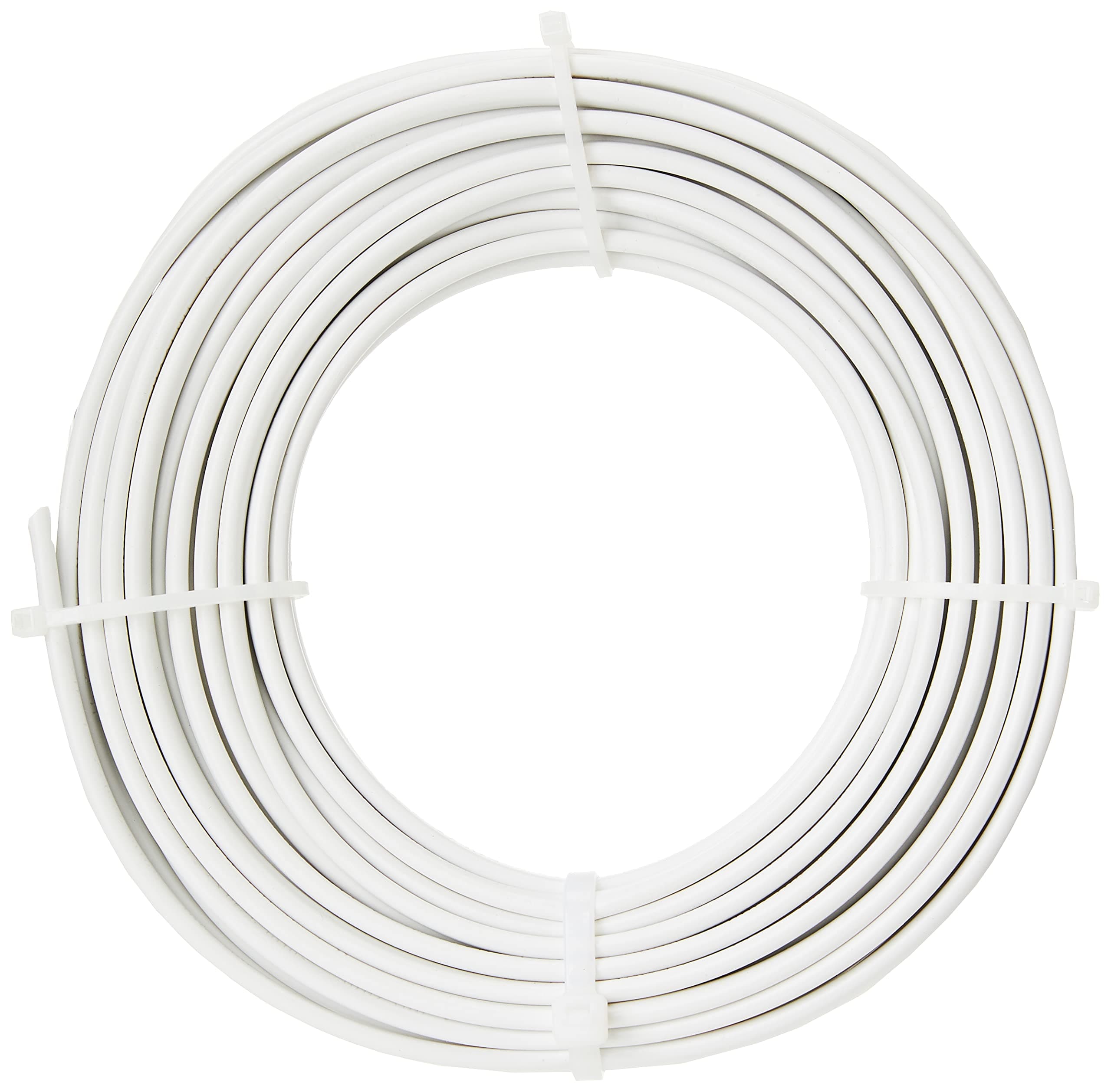 Merriway BH01524 2-Core Flat Flex Cable, 2192Y 0.75mm White, 10 Metres (33 feet)