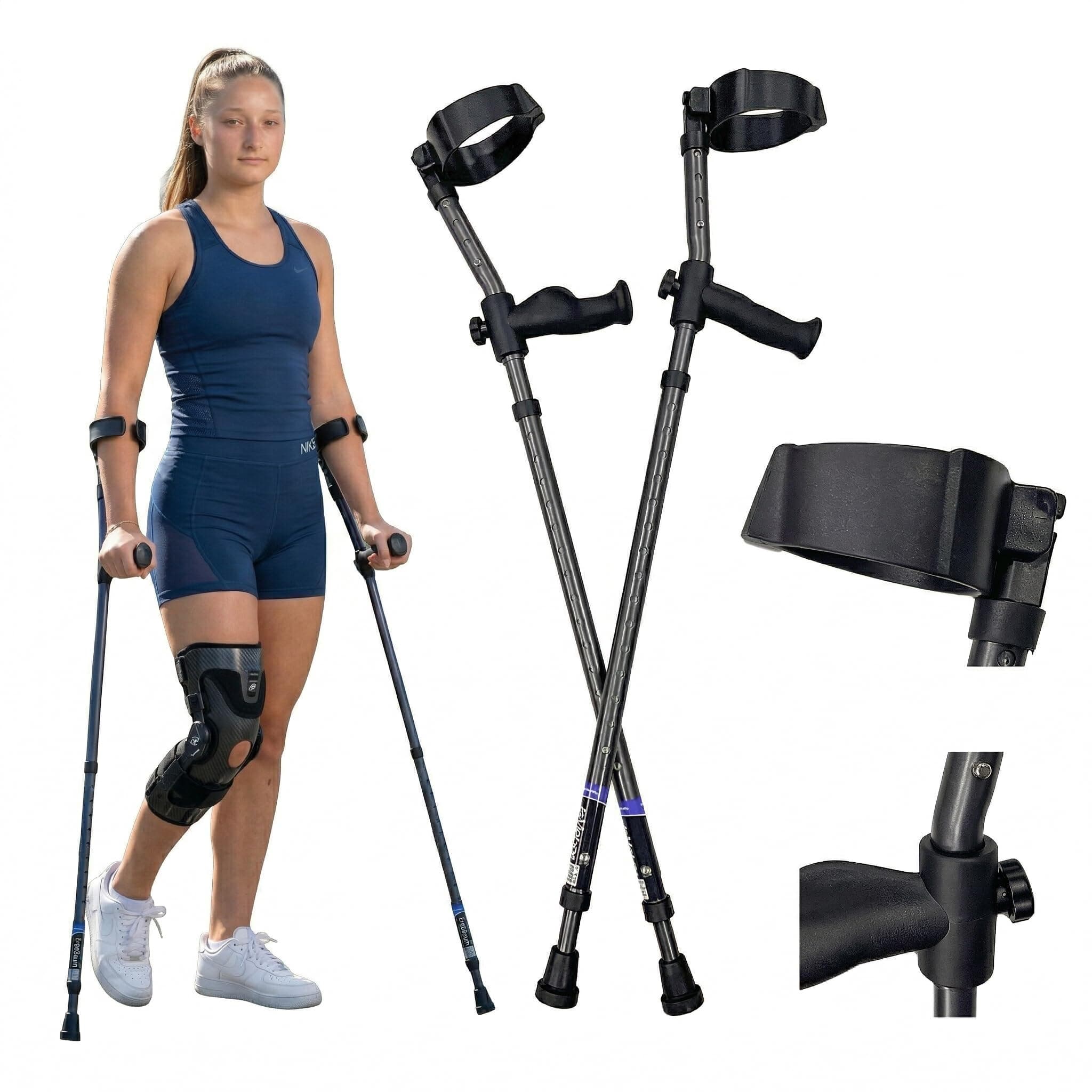Tall - in-Motion Forearm Crutches