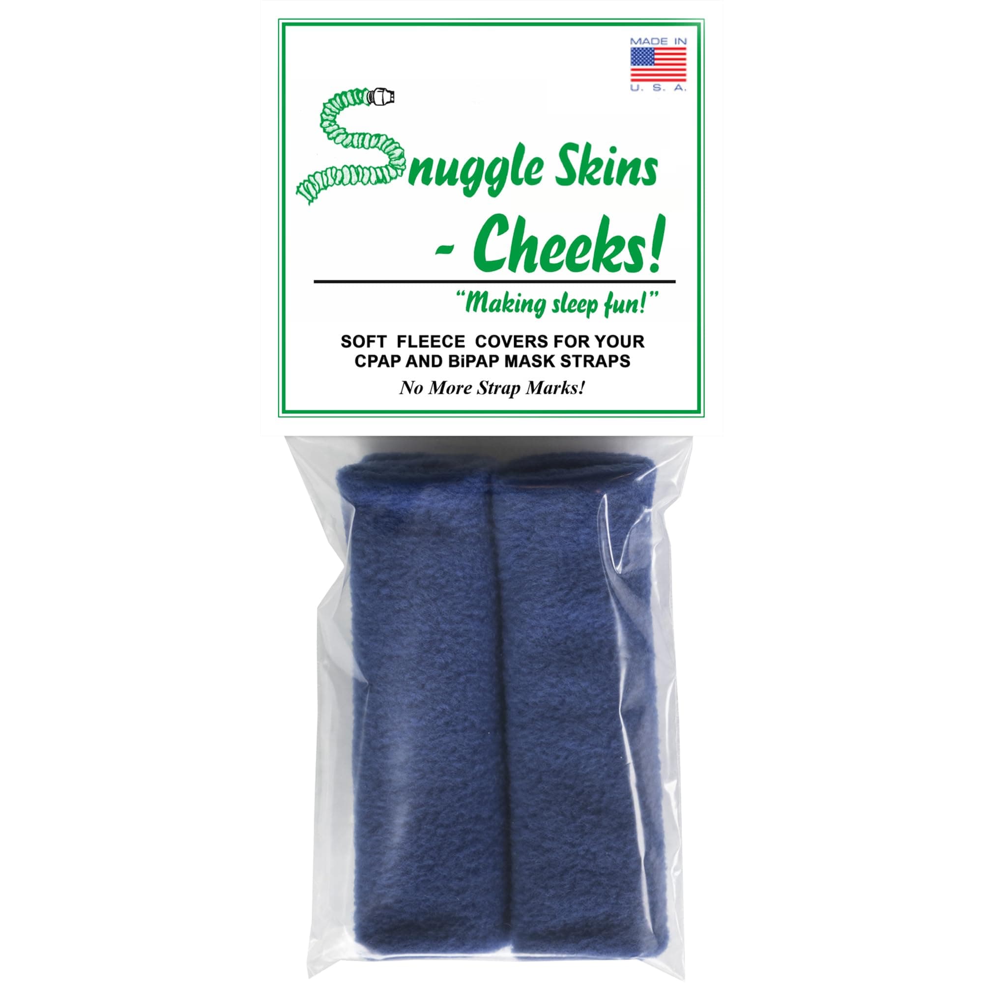 Snuggle Skins Cheeks! - CPAP Straps Covers - No More Strap Marks! (Blue) by Designs by DaVal