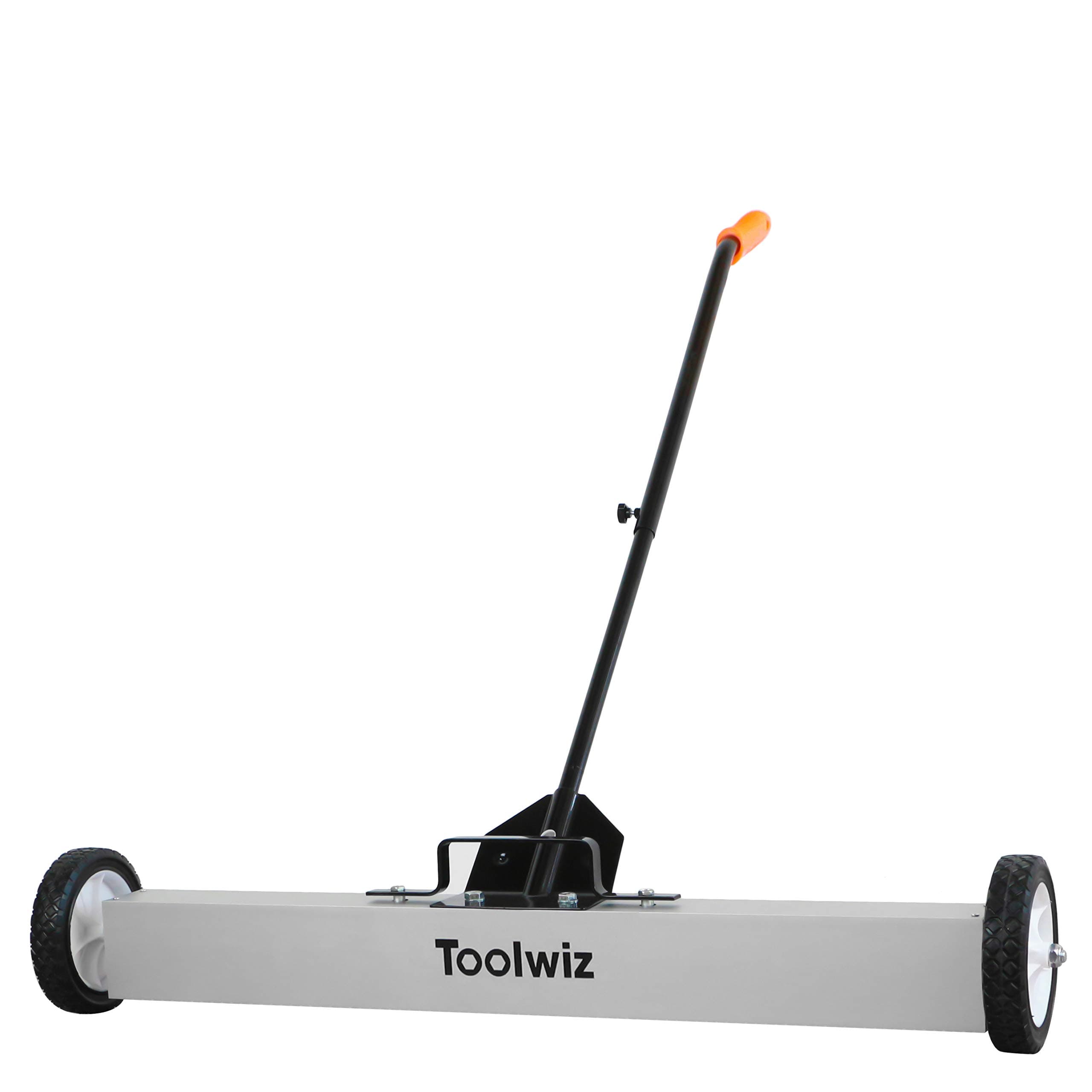 Toolwiz 36'' Magnetic Sweeper with Wheels, 50 Lbs Capacity Rolling Magnetic Floor Sweeper with Telescoping Holder and Quick Release Latch Industrial Heavy Duty Metal Pick Up 36 Inches