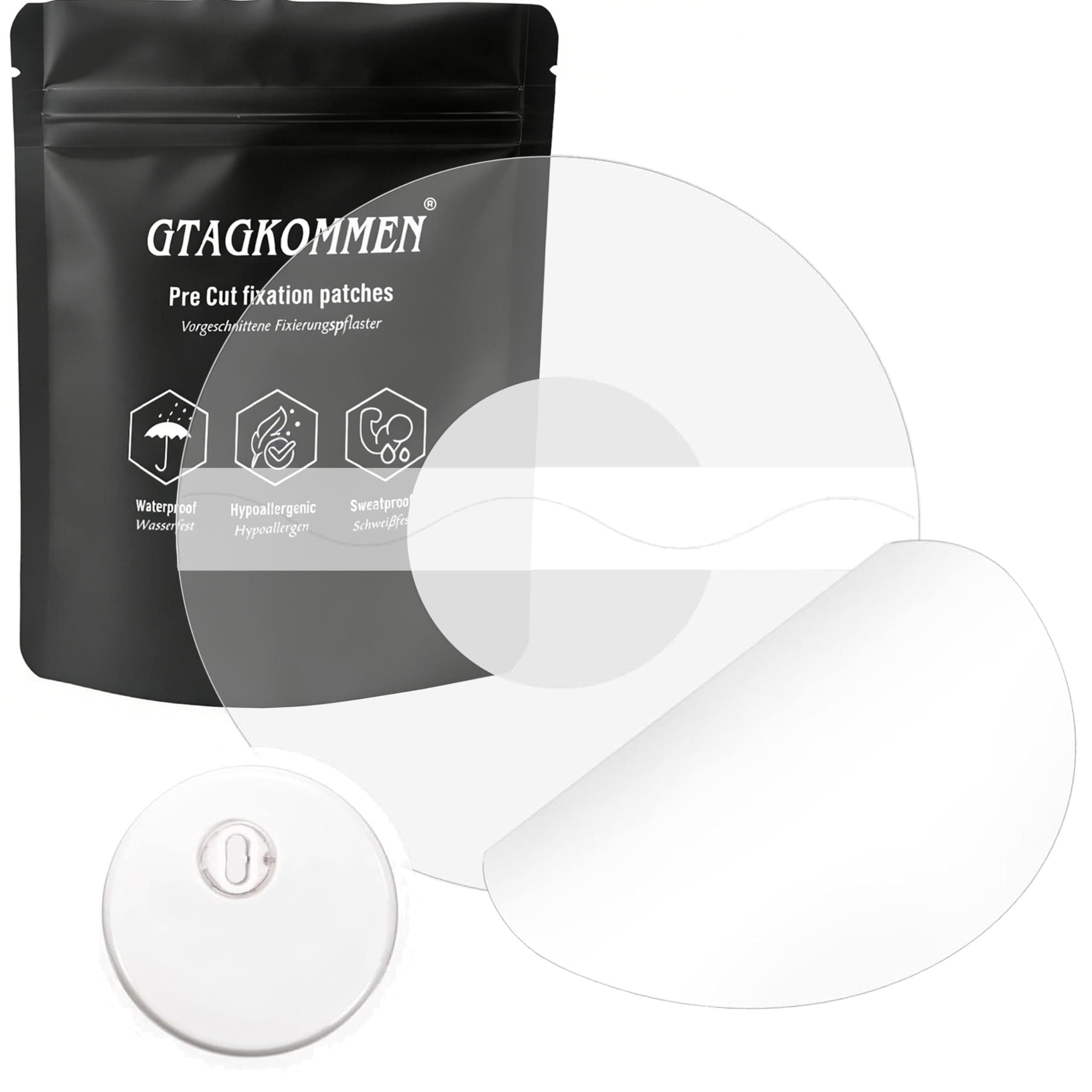 Freestyle Libre 3 Sensor Covers 55 Pack, Waterproof & Transparent Adhesive Patch for Libre 3 Sensor Covers, No Glue in the Middle, Strong Stick Protects Sensors for 14 Days - GTAGKOMMEN