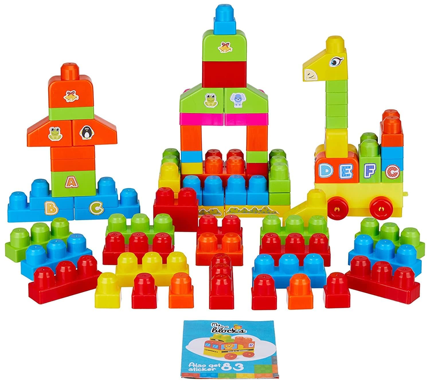 Brand Mega Building Blocks for Kids | Creative Construction (100 pcs) | Large Sized Blocks - Safe and Easy to Hold