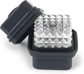 - W&P Prism Single Ice Mold, Perfect Etched Large Cube, Slow Melting for Whiskey and Cocktails, Food Grade Premium Silicone, Dishwasher Safe, BPA Free