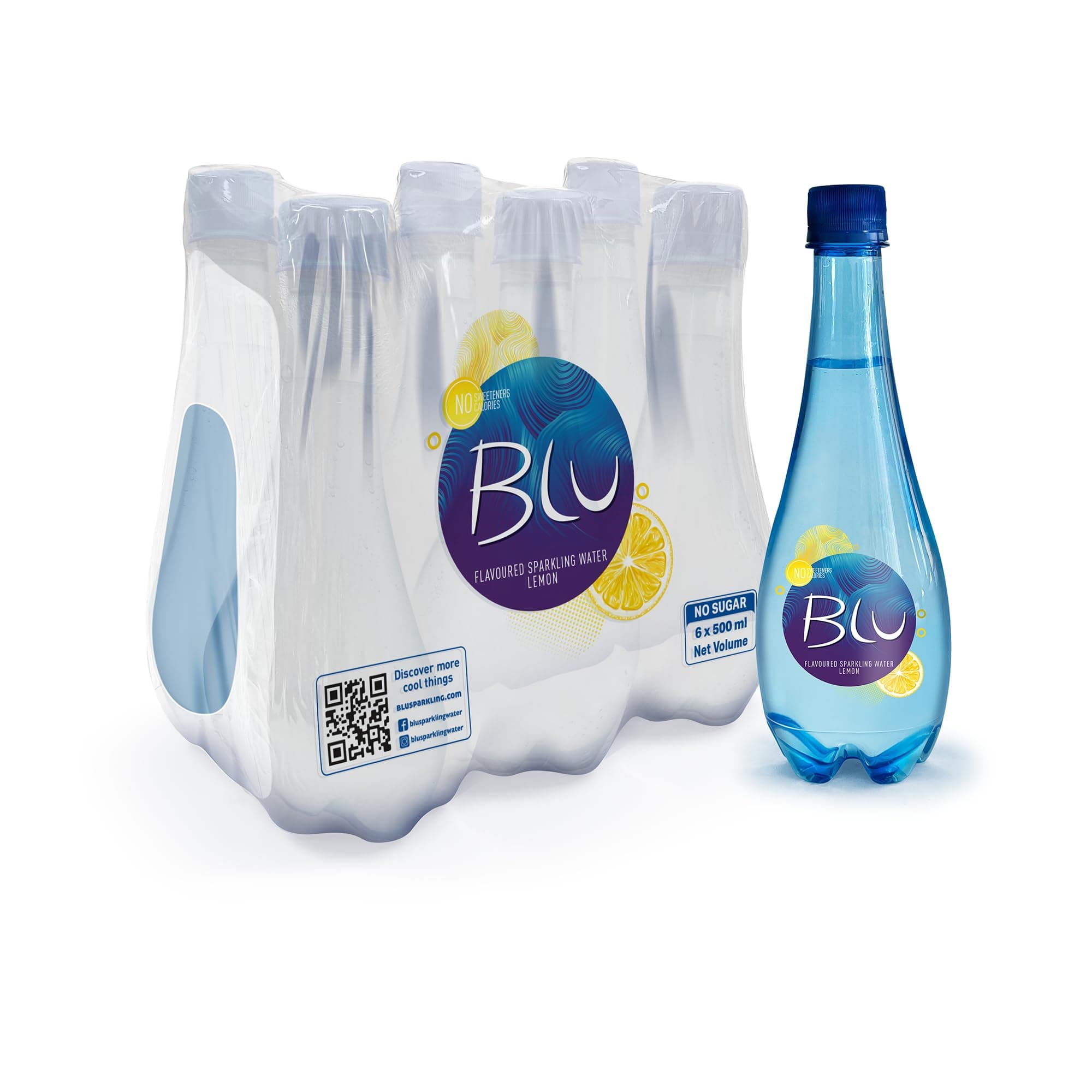 Blu Sparkling Water Lemon 6 x 500ml