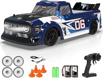 RACENT 1:14 Drift RC Car, 15MPH 4x4 Remote Control Drifting Vehicle Toy Trucks for Boys Kids Adults with Drifting & Racing Tires, 2 Rechargeable Batteries (White)