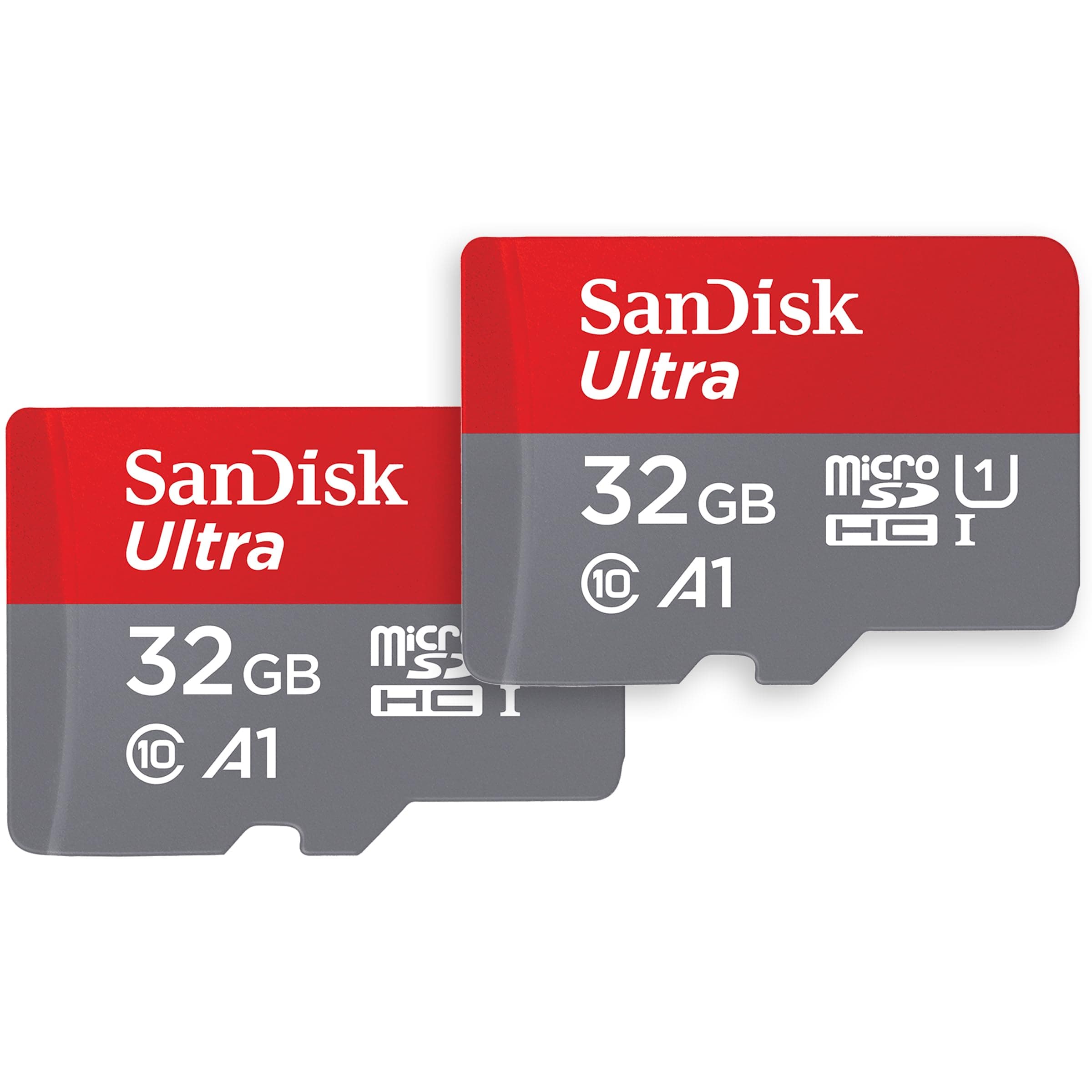 Ultra 32 GB microSDHC Memory Card + SD Adapter with A1 App Performance Up to 120 MB/s, Class 10, U1 (Twin Pack)