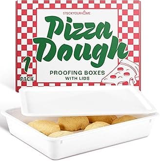 Stock Your Home Pizza Dough Proofing Container with Lid (1 Pack), Homemade Bread Dough Proofing Box