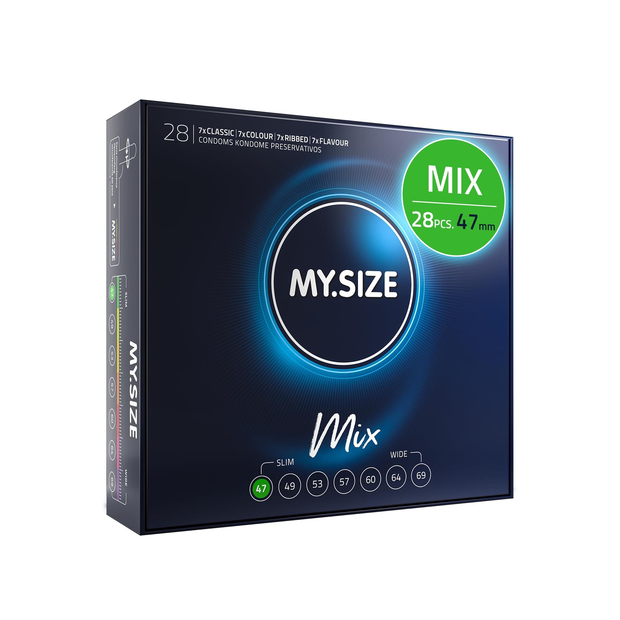My.Size Mix Condoms Size 1, 47 mm, Bulk Pack, Contains 28 Pieces