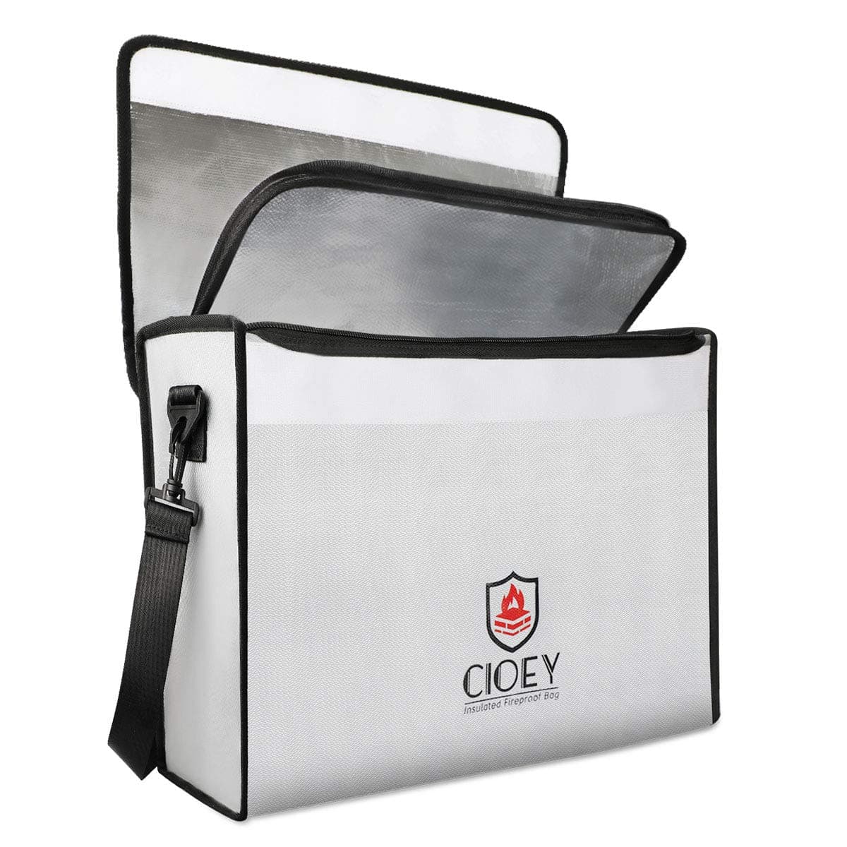 Cioey Fireproof Document Bag - Fireproof Box [Thermal Insulated] Fireproof Safety Boxes for Home Large Fireproof Bag Lockable Zipper Fireproof Safe Box Home Safes Fireproof Waterproof Fireproof