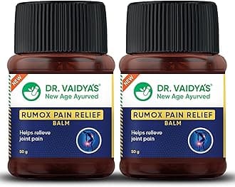 Dr. Vaidya's Rumox Pain Relief Balm | For Head Ache, Body Pain, Joint & Muscle Pain Relief | (50g Each) Pack of 2