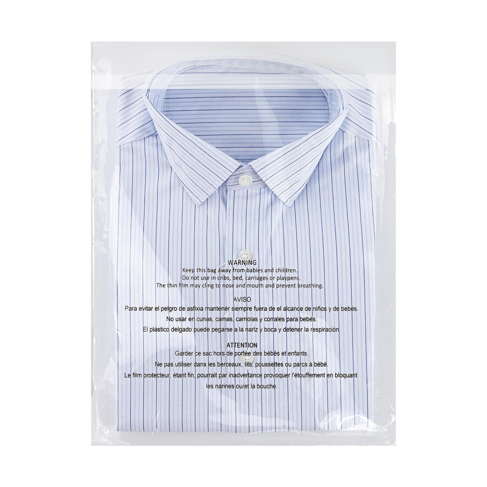 - 500 Count - 10" x 13" Clear Poly Bags with Suffocation Warning Bags for Prints, Photos, Documents, Clothing, T-Shirt - Resealable Adhesive