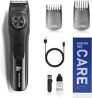 - SUPRENT Adjustable Beard Trimmer for Men- Cordless Electric Beard Trimmer with Precision Dial- USB Rechargeable 19 Length Settings- Waterproof Mustache Trimmer for Mens Christmas Gifts