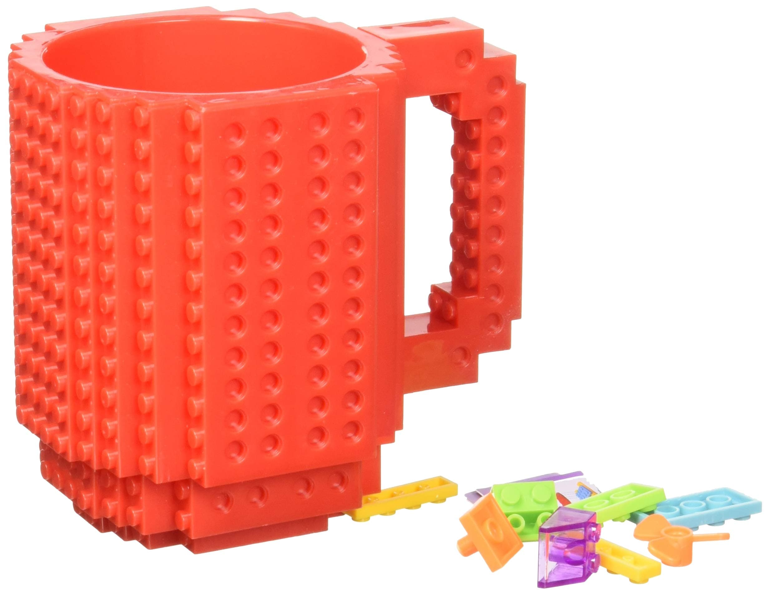 Build-On Brick Mug Coffee Cup DIY Type Plastic Building Blocks Coffee Tea Beverage Drinking Gift