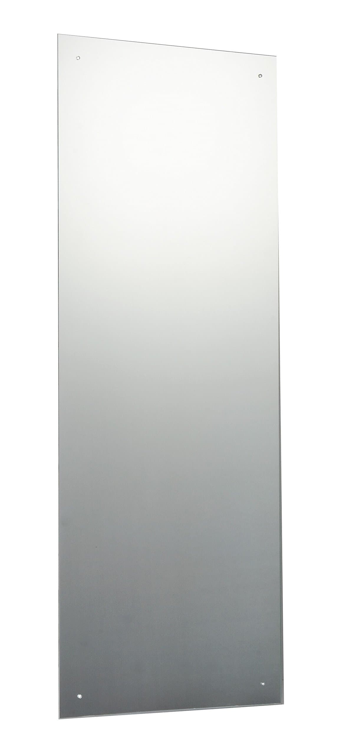 w waterstone mirrors & frames LTD 120 x 45cm Rectangle Bathroom Glass with Pre Drilled Holes Chrome Cap Wall Hanging Fixing Kit Hardware