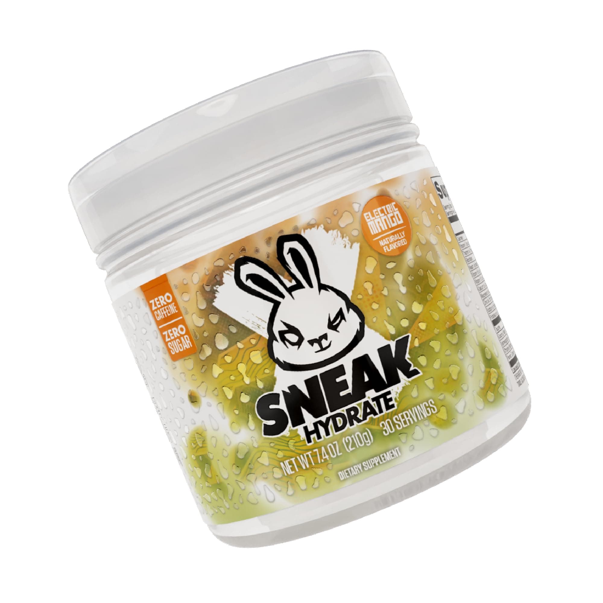 SNEAK | Electric Mango Hydrate | Zero Caffeine, Zero Sugar, Natural Flavours & Colours, Ashwagandha KSM-66, Coconut Water | 30 Servings