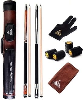House Bar Pool Cue Sticks,Two Cue Sticks + 2x2 Pool Cue Case Hard