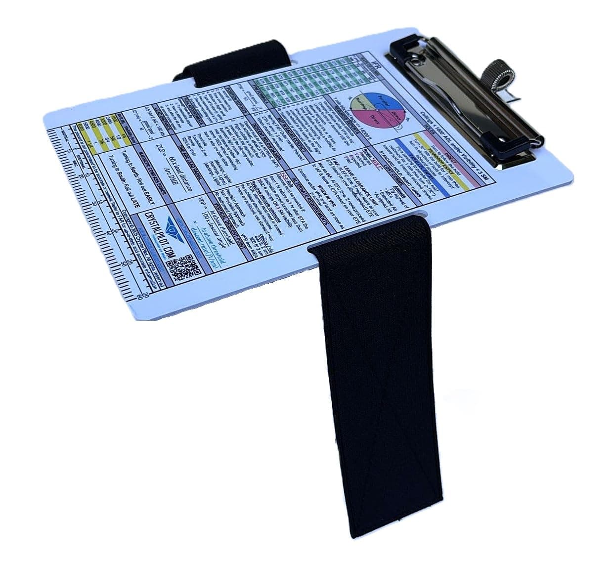 Crystal Pilot IFR Kneeboard. Useful IFR Rules on the front and METAR reference guide on the back.