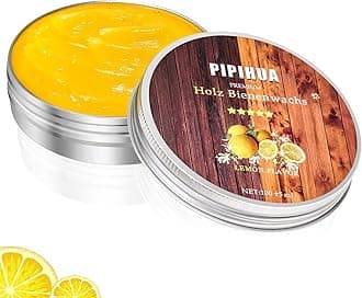 Beeswax Polish and Conditioner for Wood Furniture - Waterproof & Restorer Wood Wax, Multipurpose Beeswax Furniture Polish and Cleaner for All Types and Colours, Lemon(100g with Sponge)