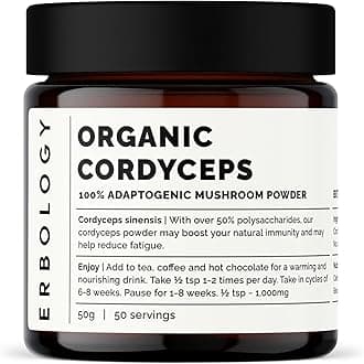 Organic Cordyceps Powder 50g - 100% Adaptogenic Mushroom