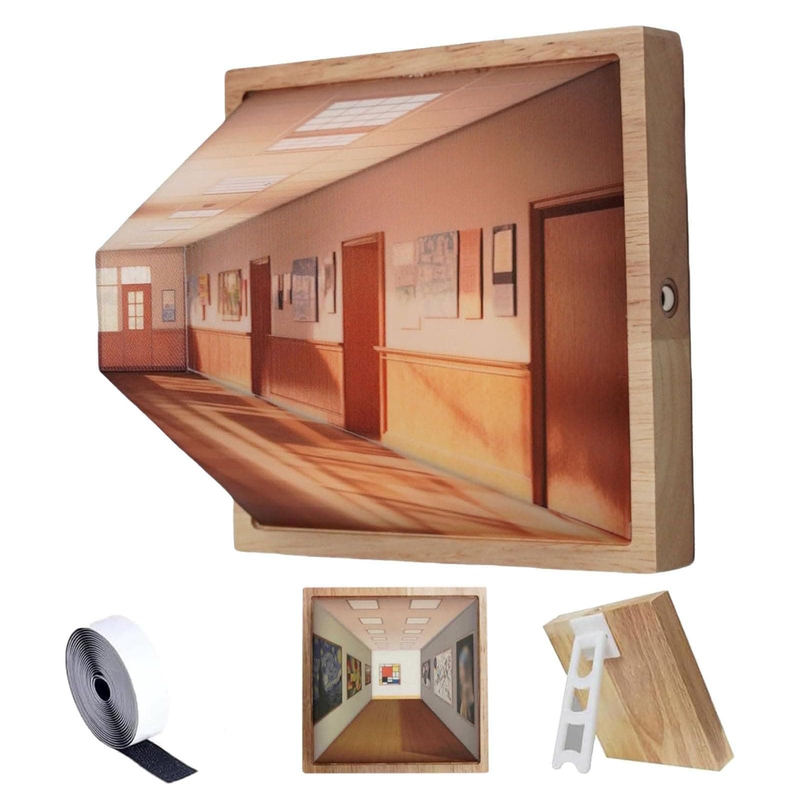 Illusionlight 3D Ambient Lamp, Naked Eye 3D Visual Night Light, 3D Glasses-Free Gallery Optical Illusion Wall Lamp & Night Light, Ornament (Classroom)