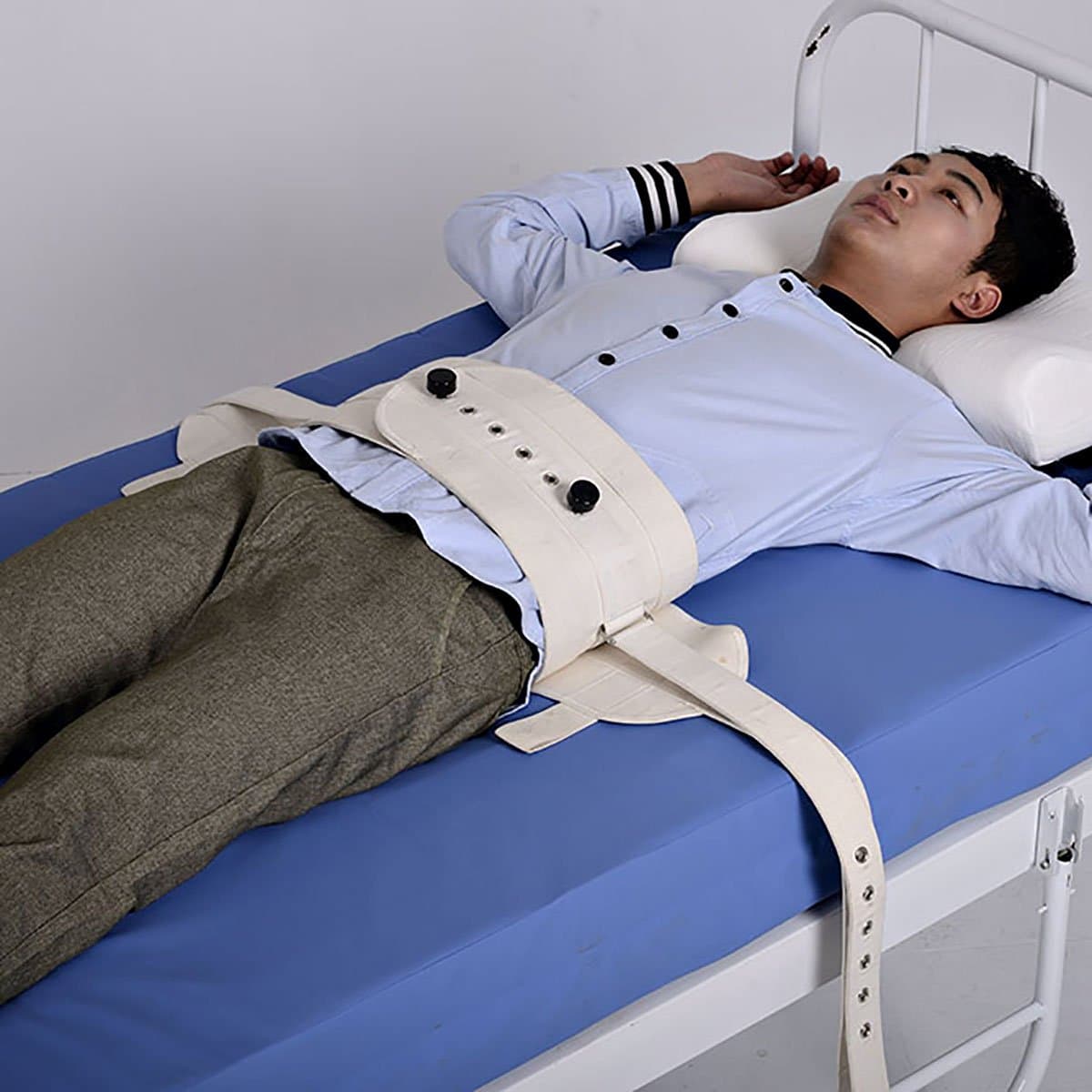 Abdominal magnetic control nursing restraint belt for bed …