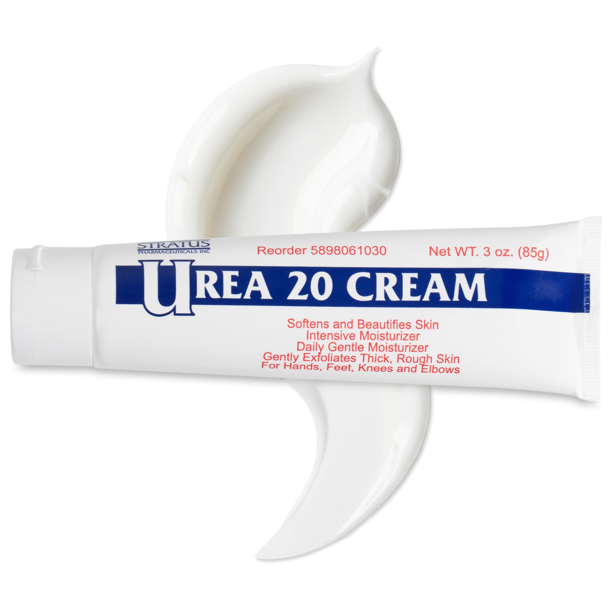 Urea 20% Cream with Vitamin E for Severe Dry, Rough and Scaly Skin, Intense Moisturizer and Gentle Exfoliator for Hands, Feet, Elbows and Knees Inc, 3 oz
