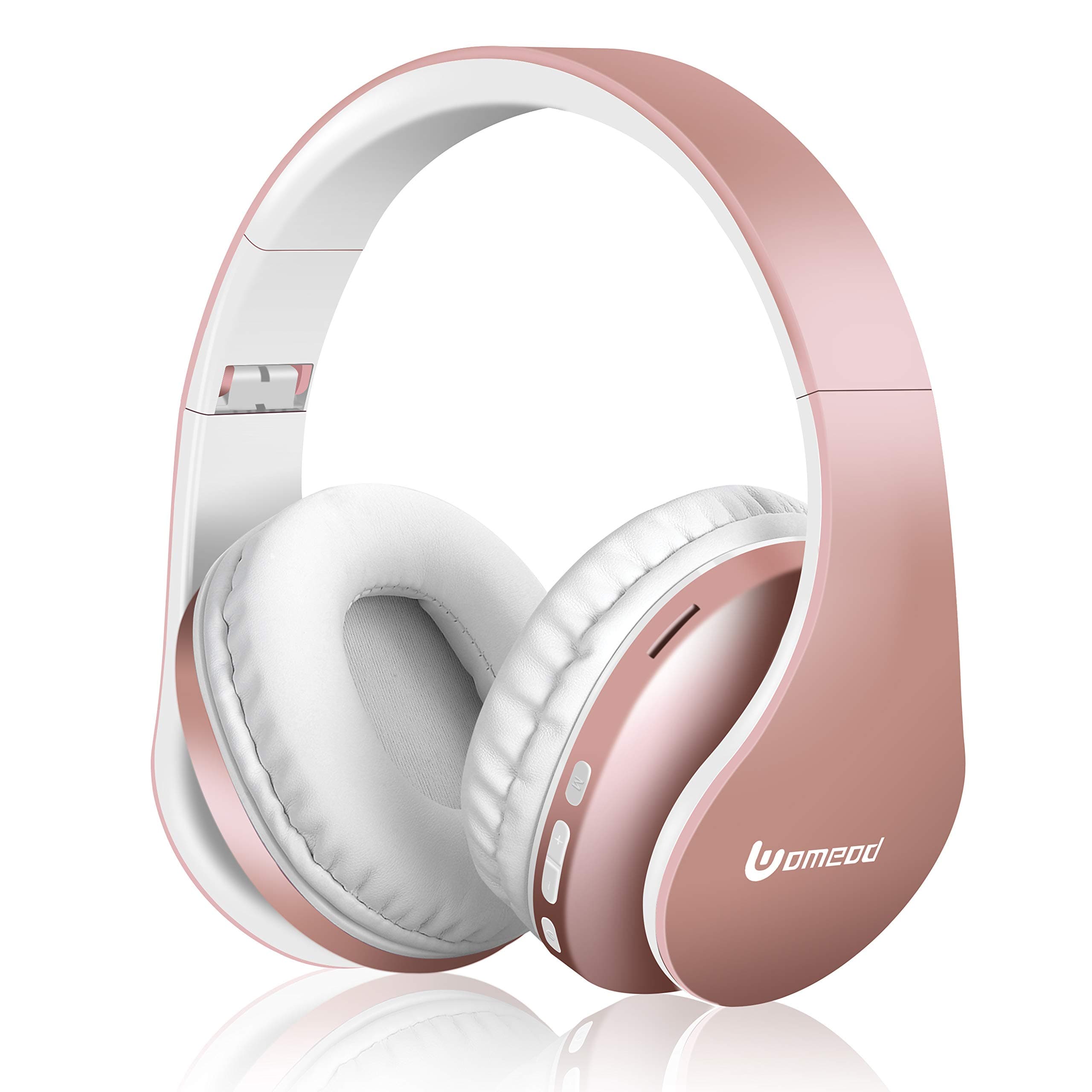 Wireless Bluetooth Over Ear Headphones, Foldable Wireless and Wired Stereo Headset Built-in Mic, Micro SD/TF, FM Radio, Soft Earmuffs & Light Weight for Cell Phone PC Kids Girls Home and Travel