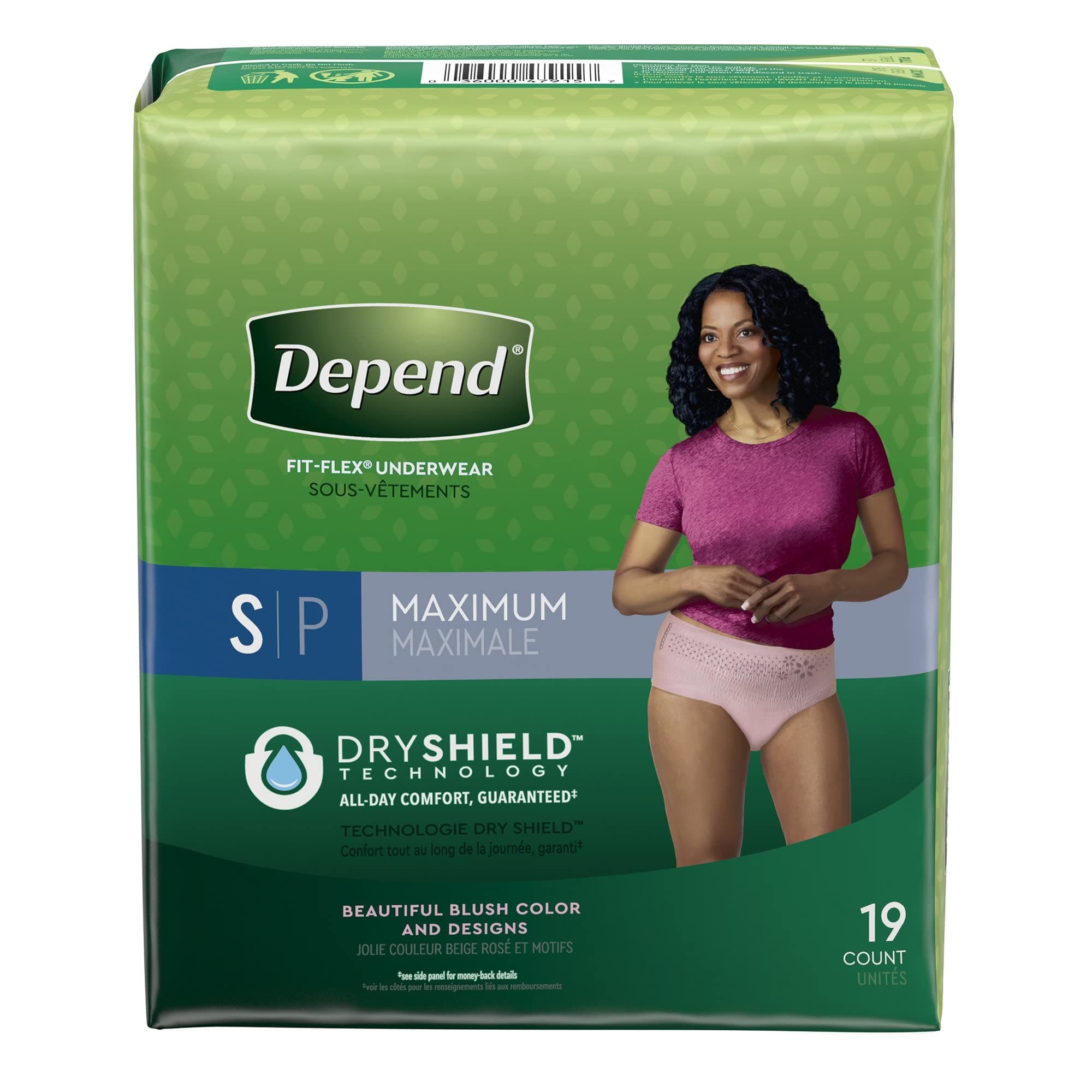 Depend Fresh Protection Disposable Underwear Female Waistband Style Small, 47915, Maximum, 38 Ct