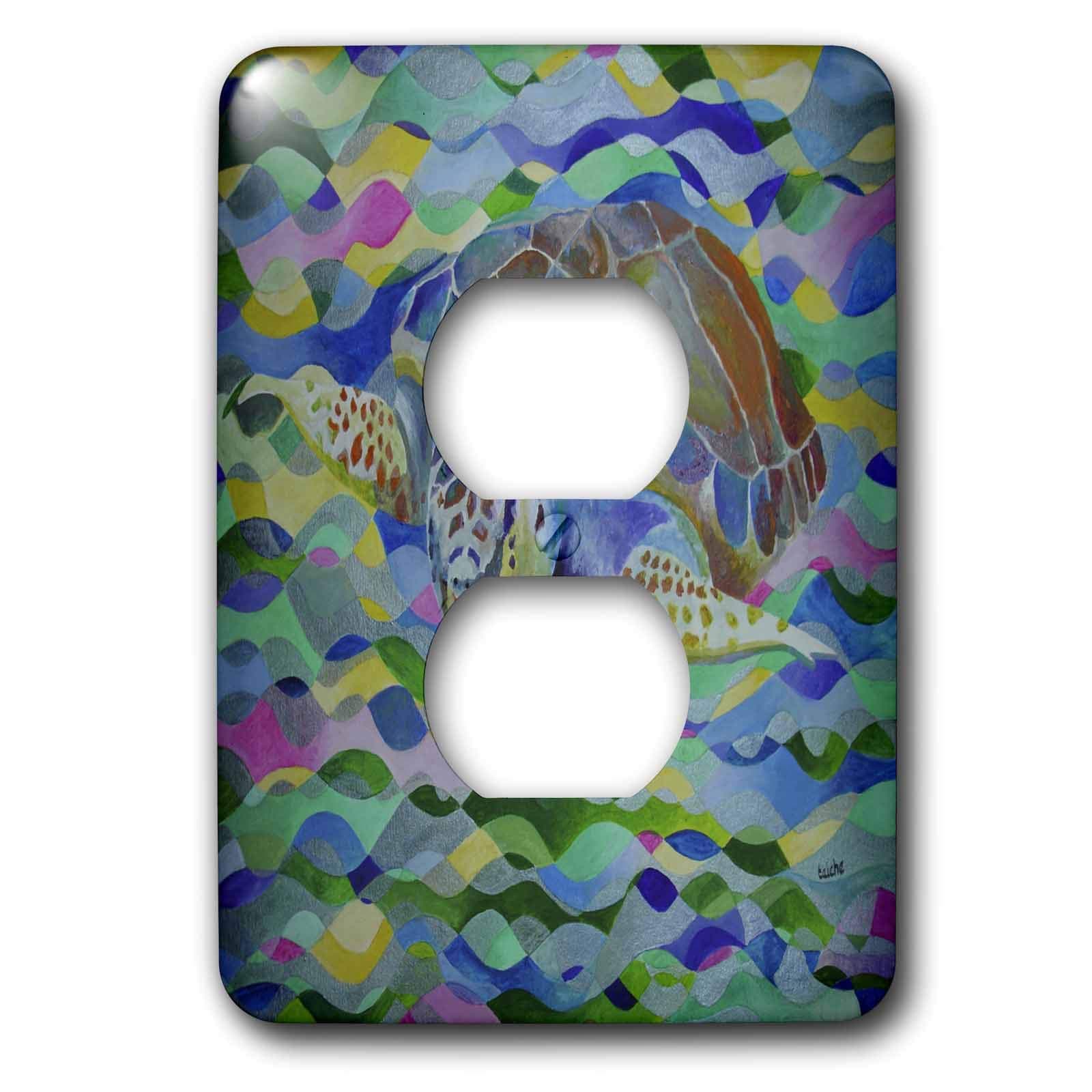 3dRose lsp_46776_6" Loggerhead Turtle Outlet Cover