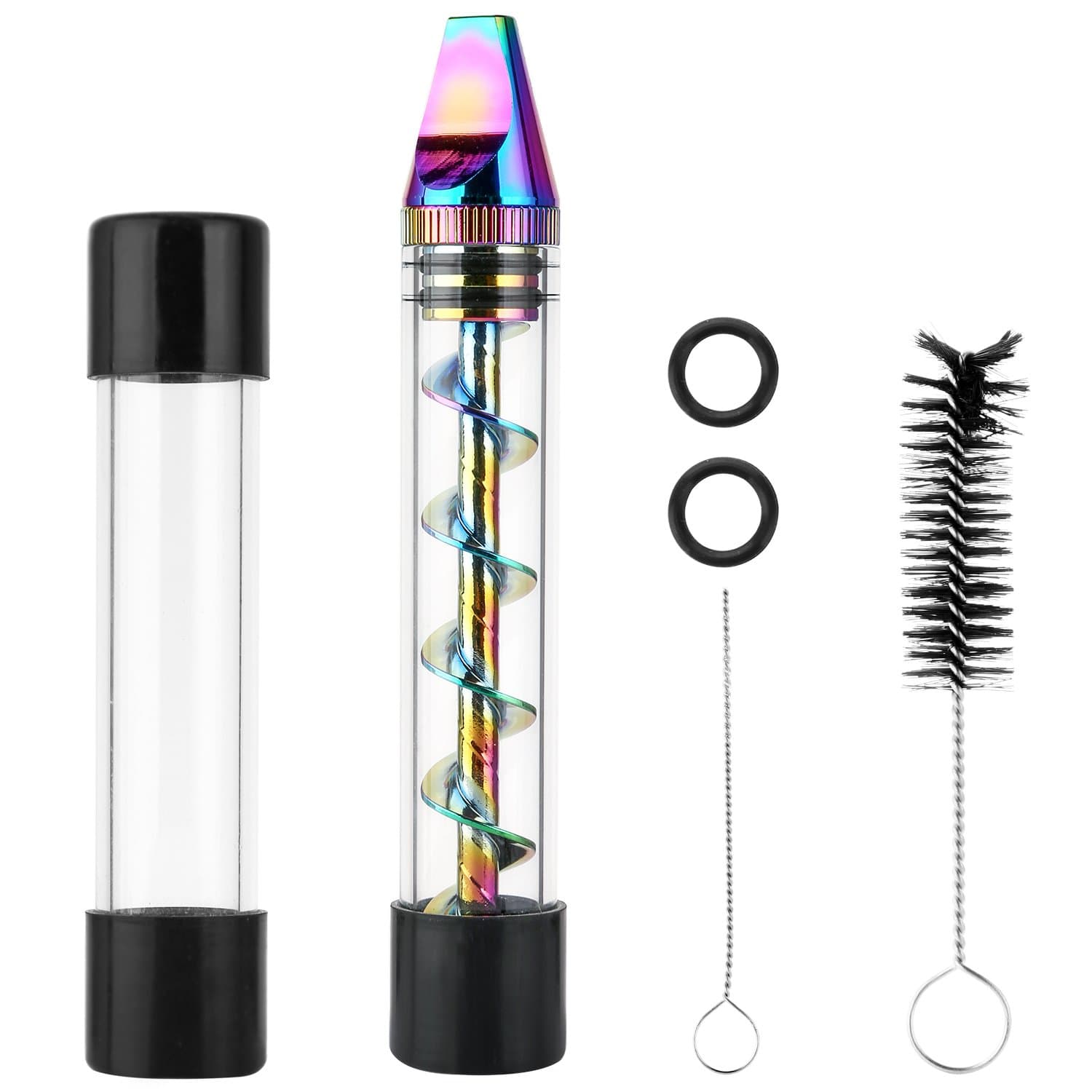 1 pcs Glass Tip Rolling Blunt - Mechanical Adapter for Tea, Herb Leaves, Coffee, Grains, Spices,or Other Coffee Beans, Innovative Espresso Machine Replacement Parts