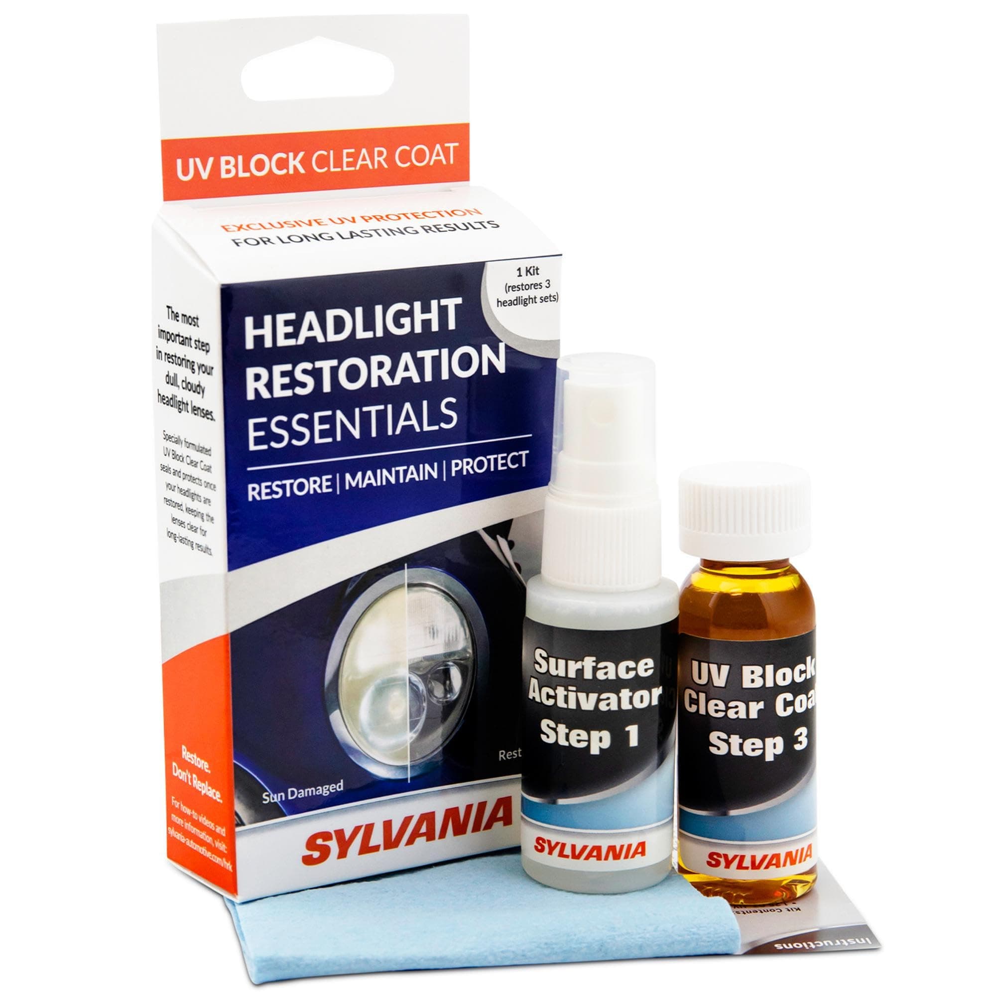Sylvania Headlight Restoration UV Block Clear Coat,1fl. oz