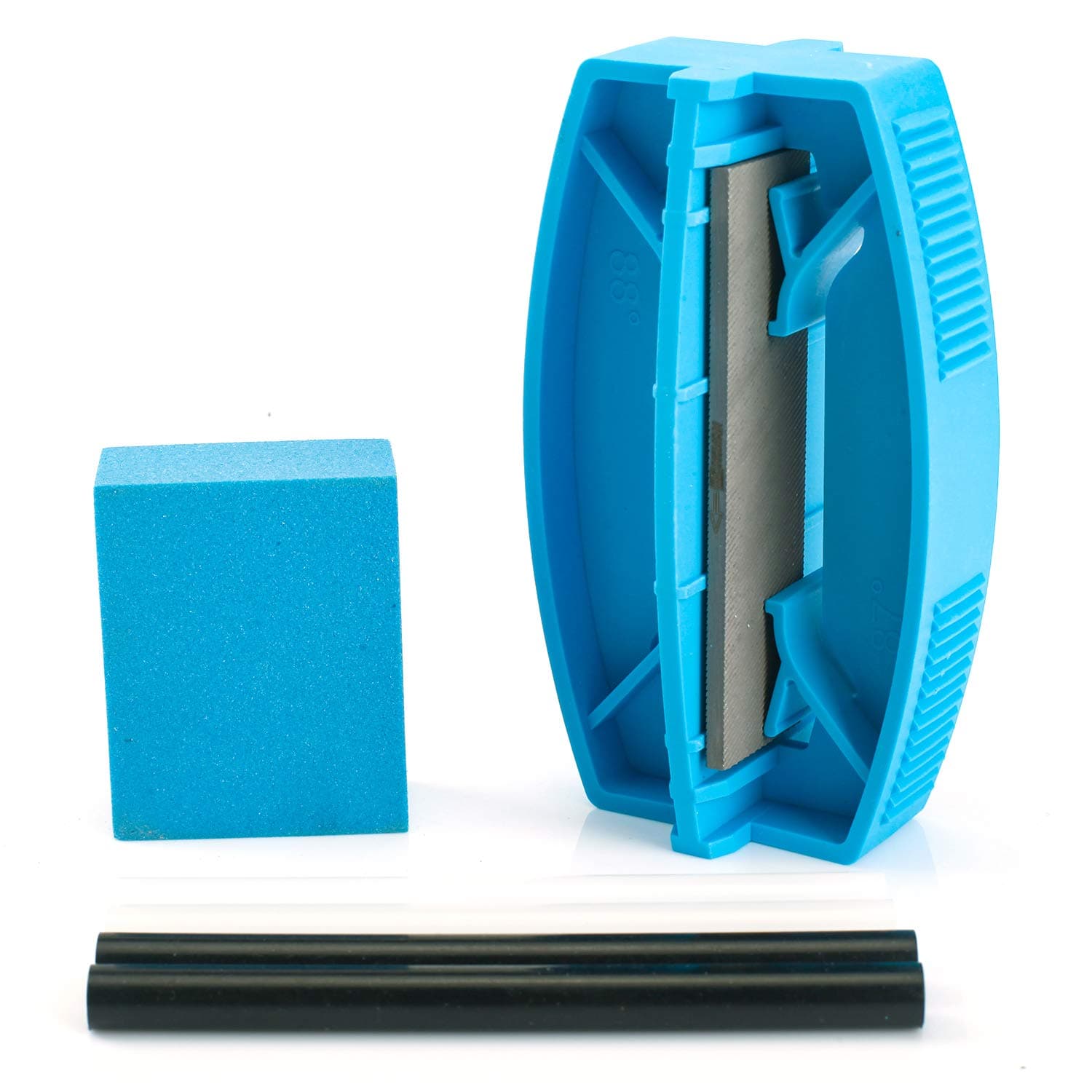 XCMAN Complete Ski Snowboard Side Edge Sharpener Care Tuner Kit with Gummy Stone ,PTEX Base Repair Candle