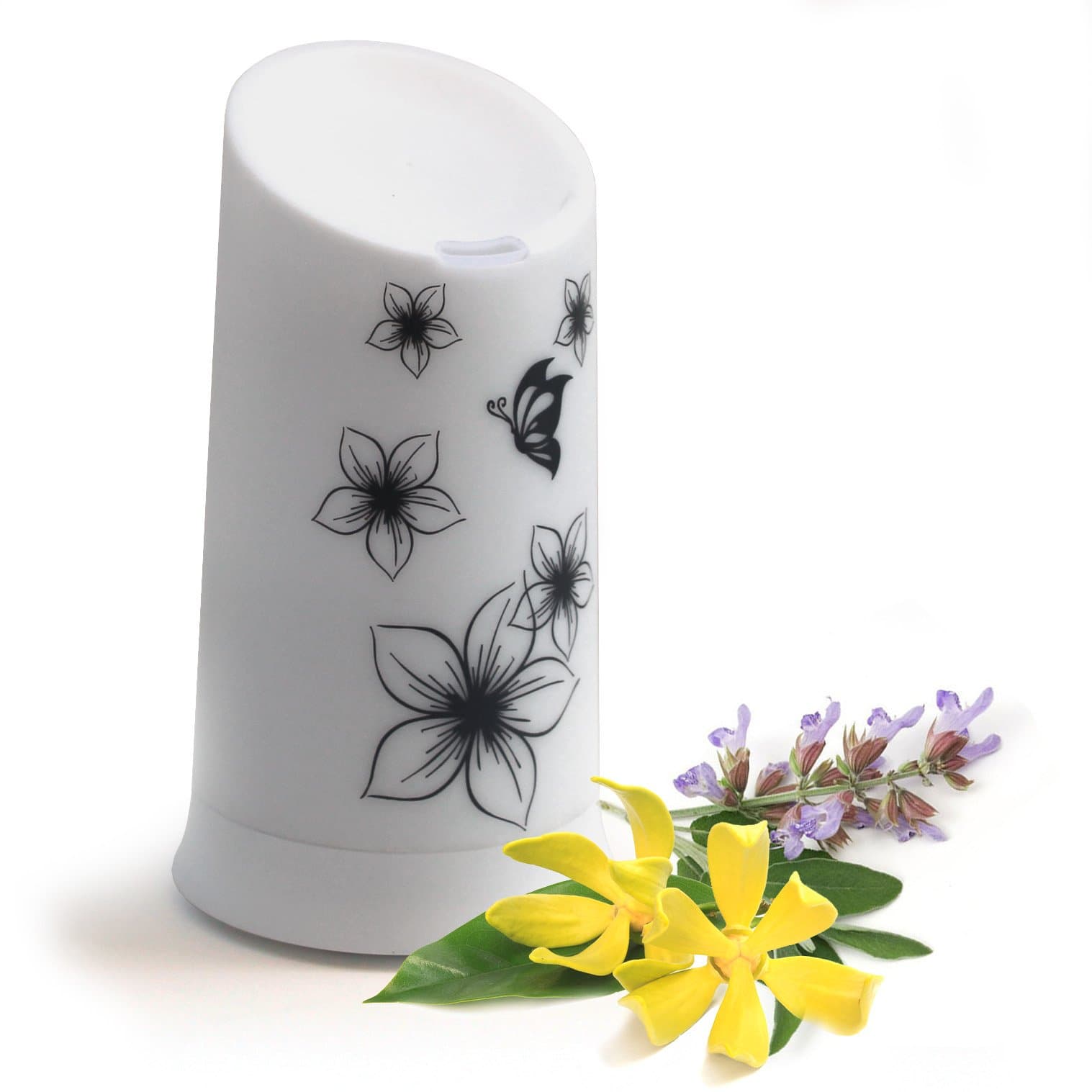 LaFlantine™ Ultrasonic Essential Oil Diffuser with Lovely Decorative Image - Best for Enhancing Psychological and Physical Wellness. Instantly Diffusing Healing Aroma Cool Mist. Low Water Auto Shut Off