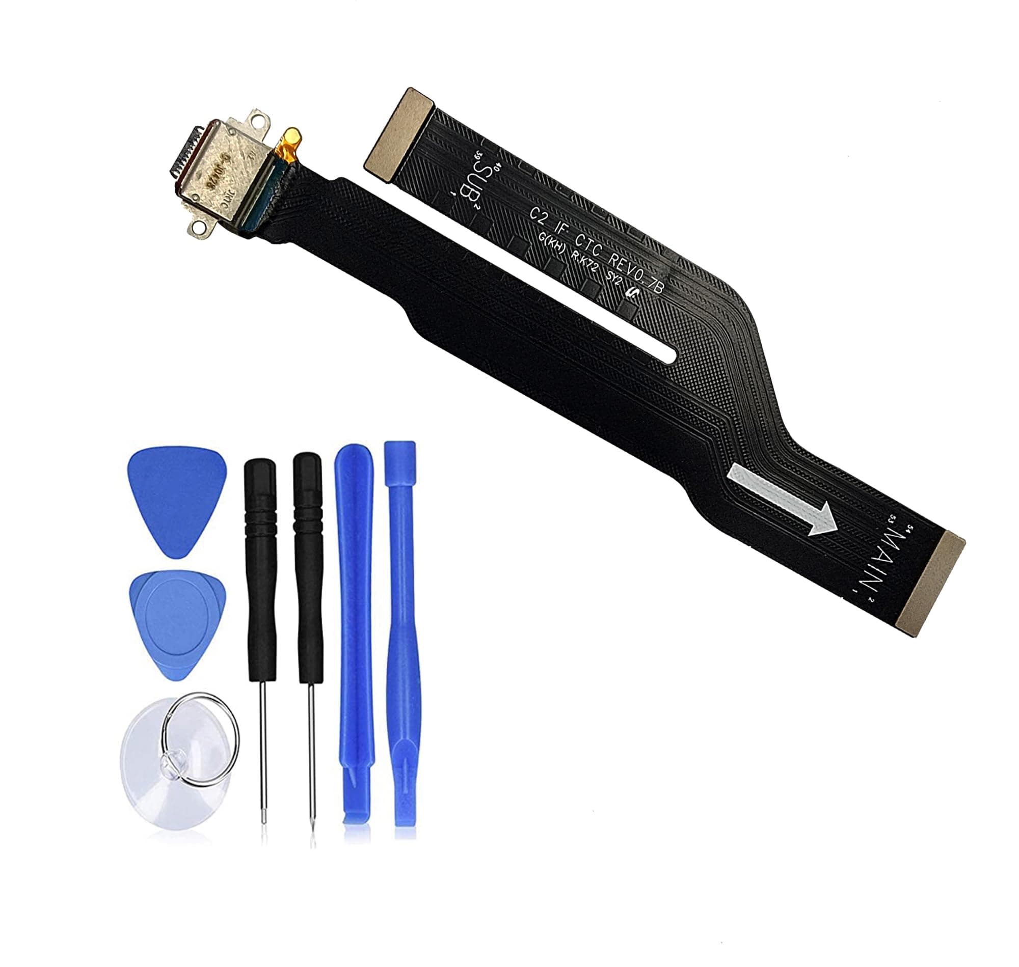 Charger Dock Charging Port Flex Cable Connector Replacement for Samsung Galaxy Note 20 Ultra 5G N986 SM-N986U N986U1 N986W N986V+Toolkit (Not for Note 20)