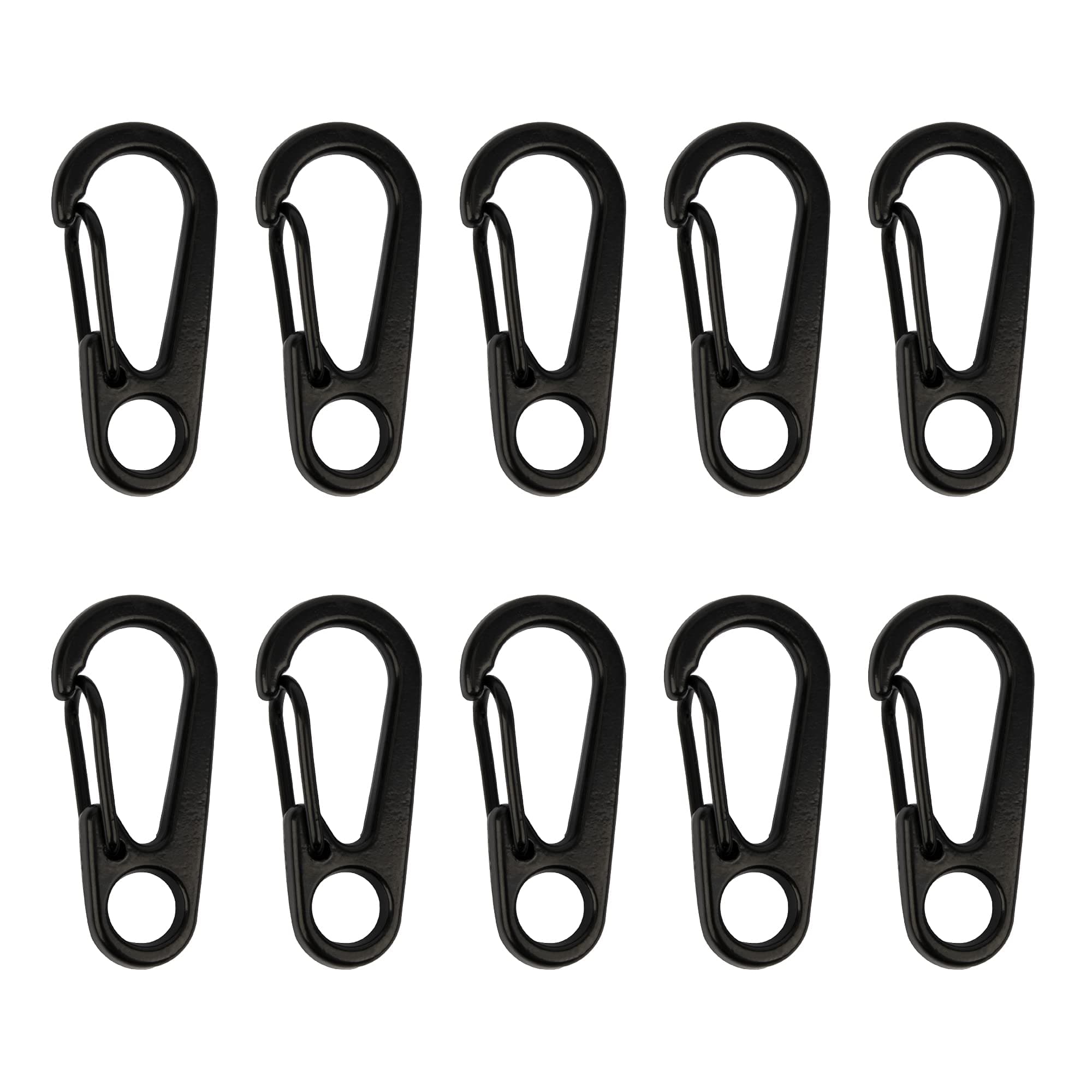 Swatom Mini SF Alloy Carabiner Clip Tiny Spring Snap Hook Carabiners for Backpack Camping Bottle Using Keychains Accessories(10pcs)