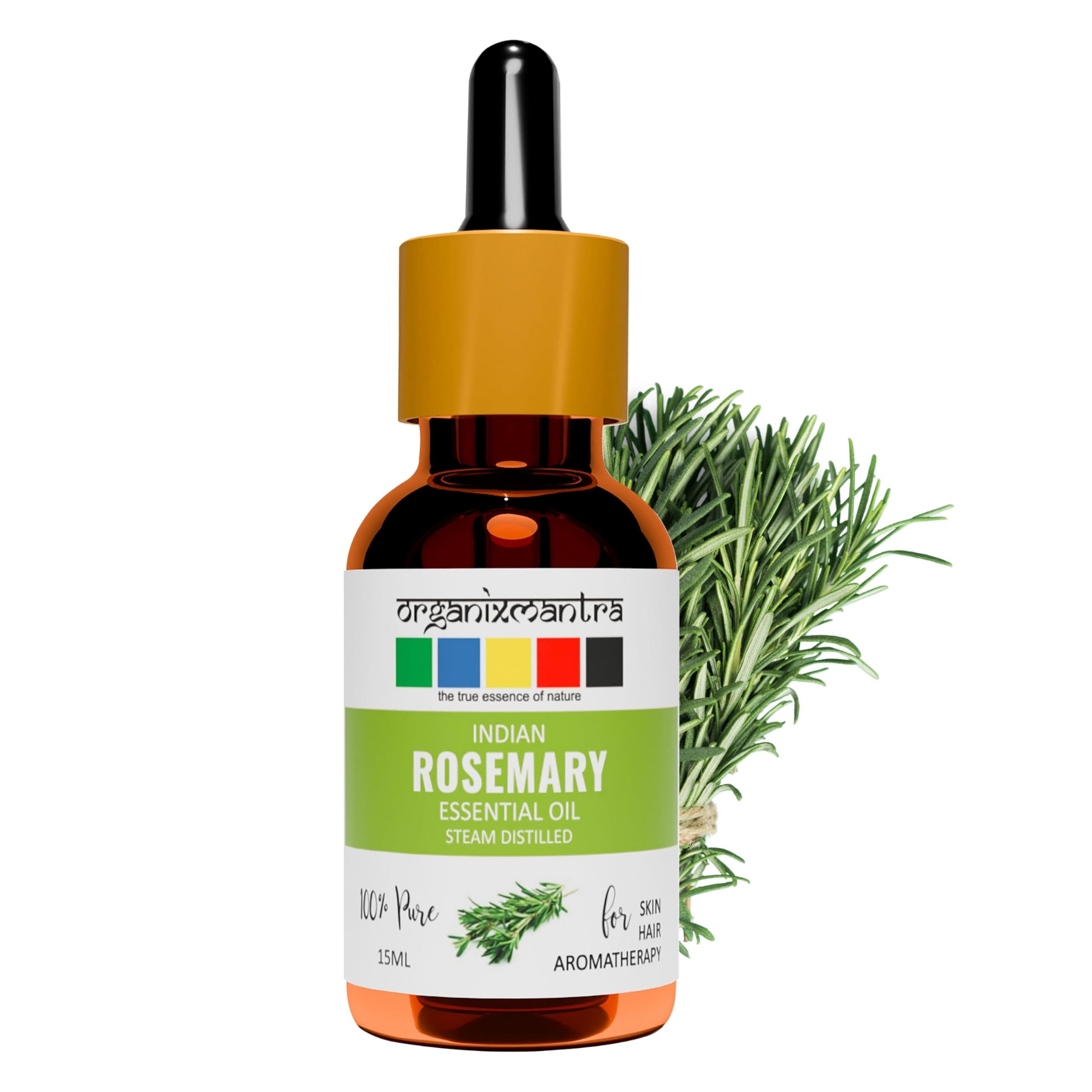 Rosemary Essential Oil for Hair Growth, Hair Fall Control and Nourishment, Skin Care | 100% Pure, Natural, Undiluted | 15ml