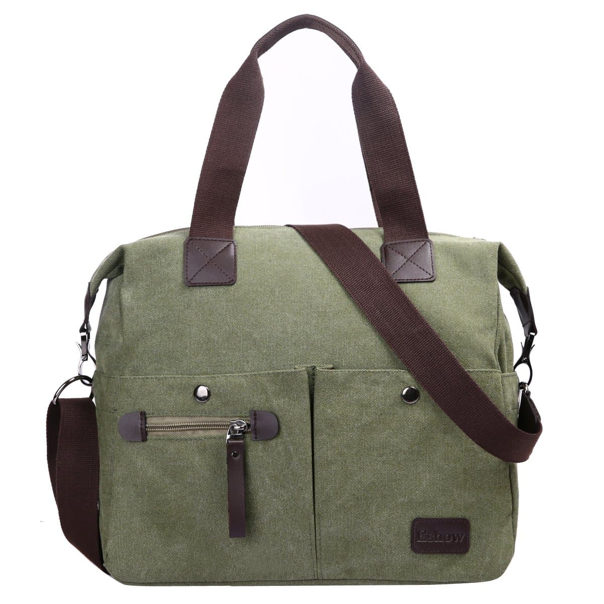 Eshow Women's Canvas Multipurpose Shoulder Handbag, Light Olive