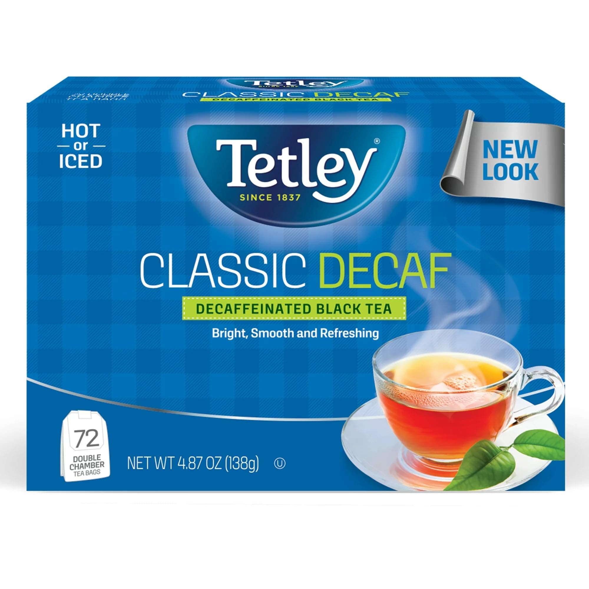 Tetley, Decaffeinated Classic Black Tea Bags, 72 Count