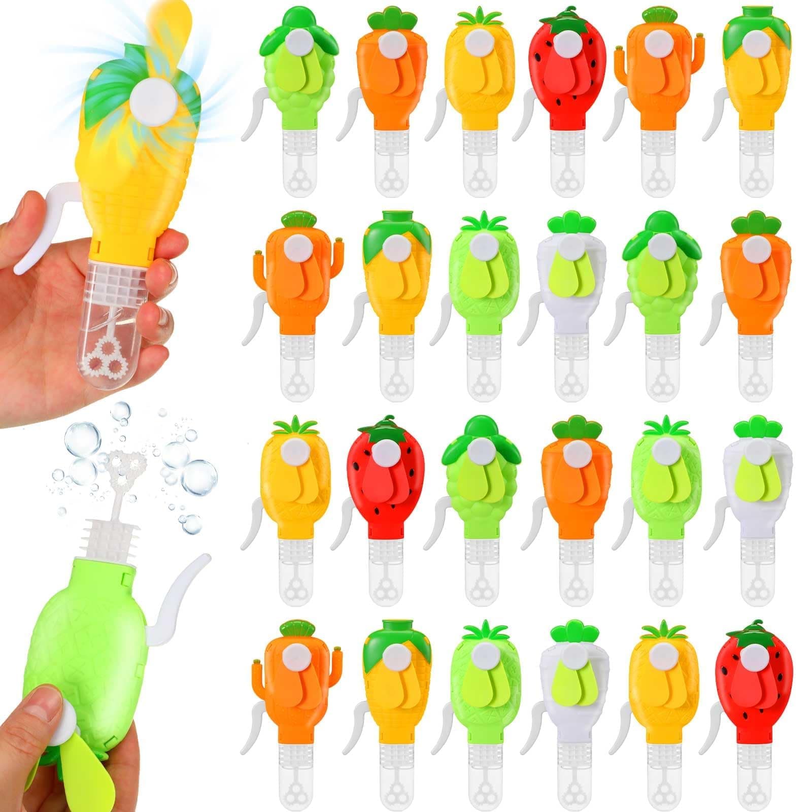 Azonee 24 Pcs Mini Bubble Wands, Bulk Bubble Wands for Kids, Portable Mini Bubble Wands for Birthday, Wedding, Party, Carnival Prize Gifts