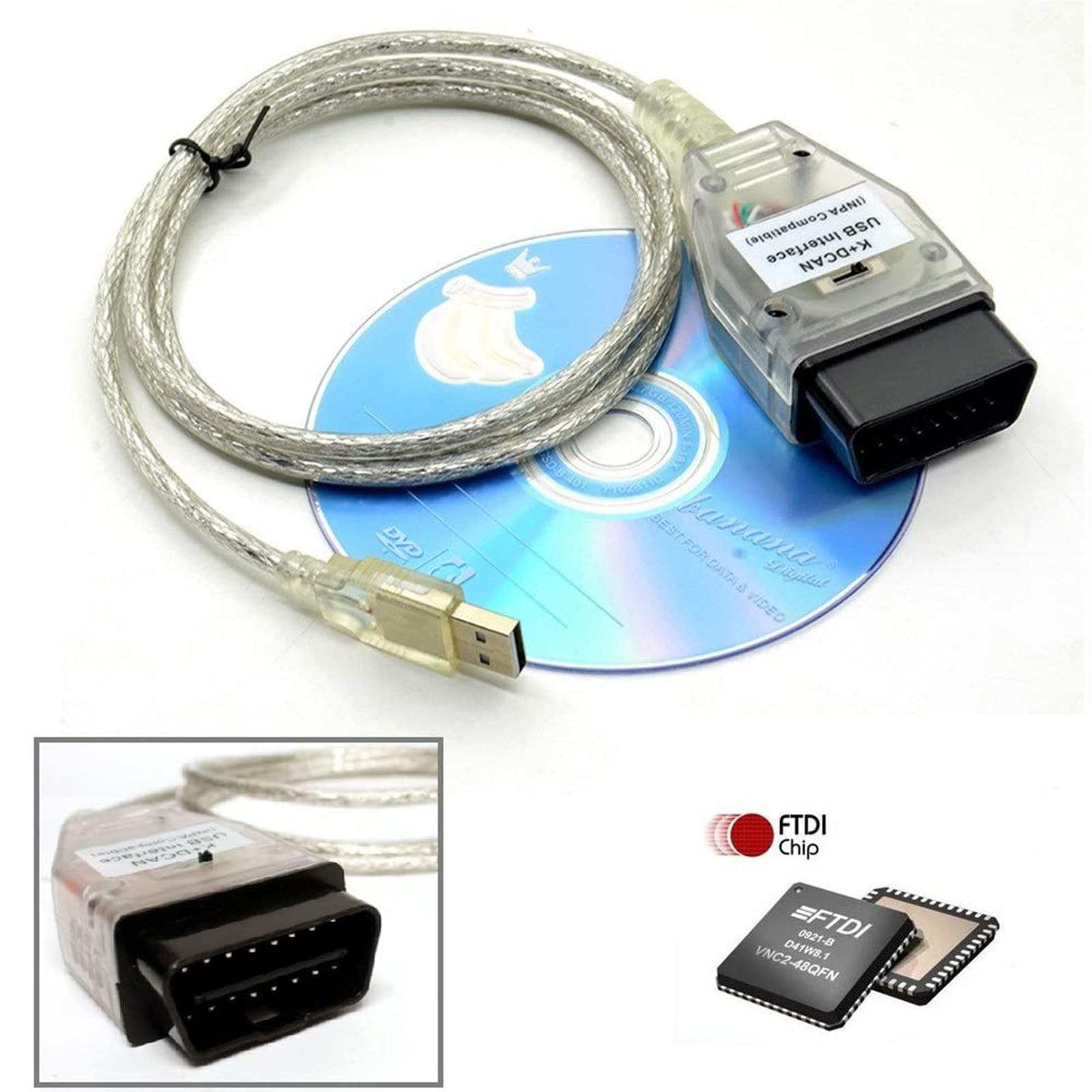 inpa k d can Cable k+ can ediabas USB obd2 kcan dcan Interface Switch OBDii for BMW (Switch)