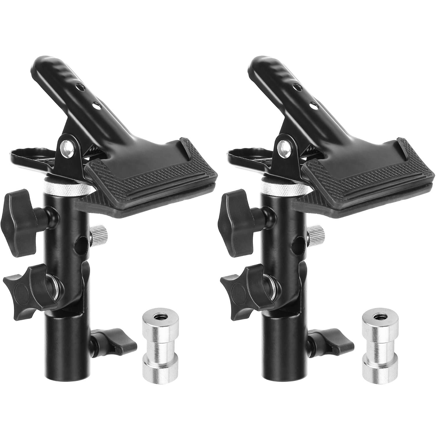 Anwenk Reflector Stand Holder Light Stand Bracket Mount Umbrella Bracket Photography Studio Heavy Duty Metal Clamp Holder for Reflector 2Pack