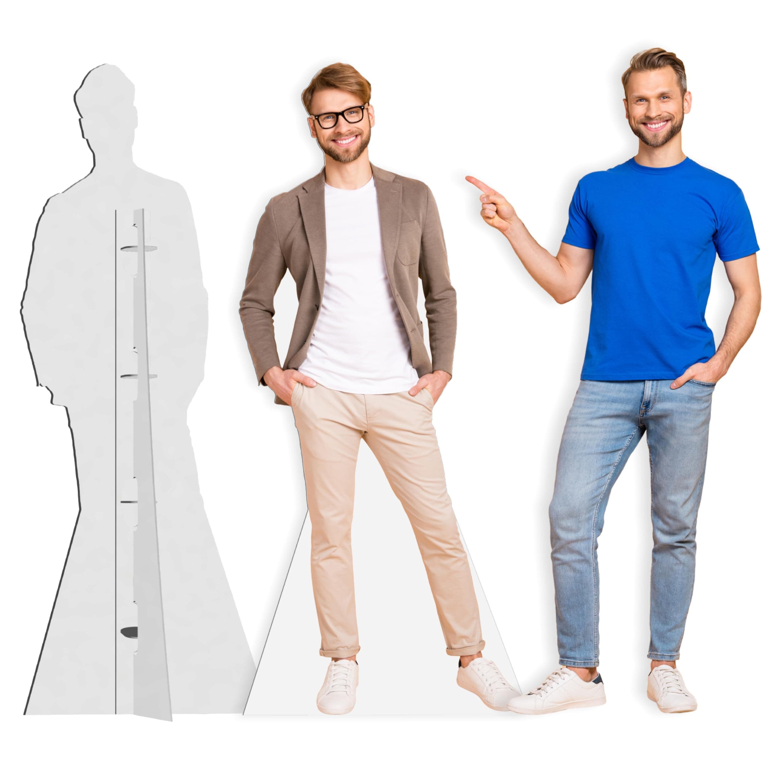 Life Size Cardboard Cutout - 1-6 ft - Personalized High Resolution Stand Up | Upload Photo - Perfect Decor for Halloween, Wedding, Graduation, Birthday